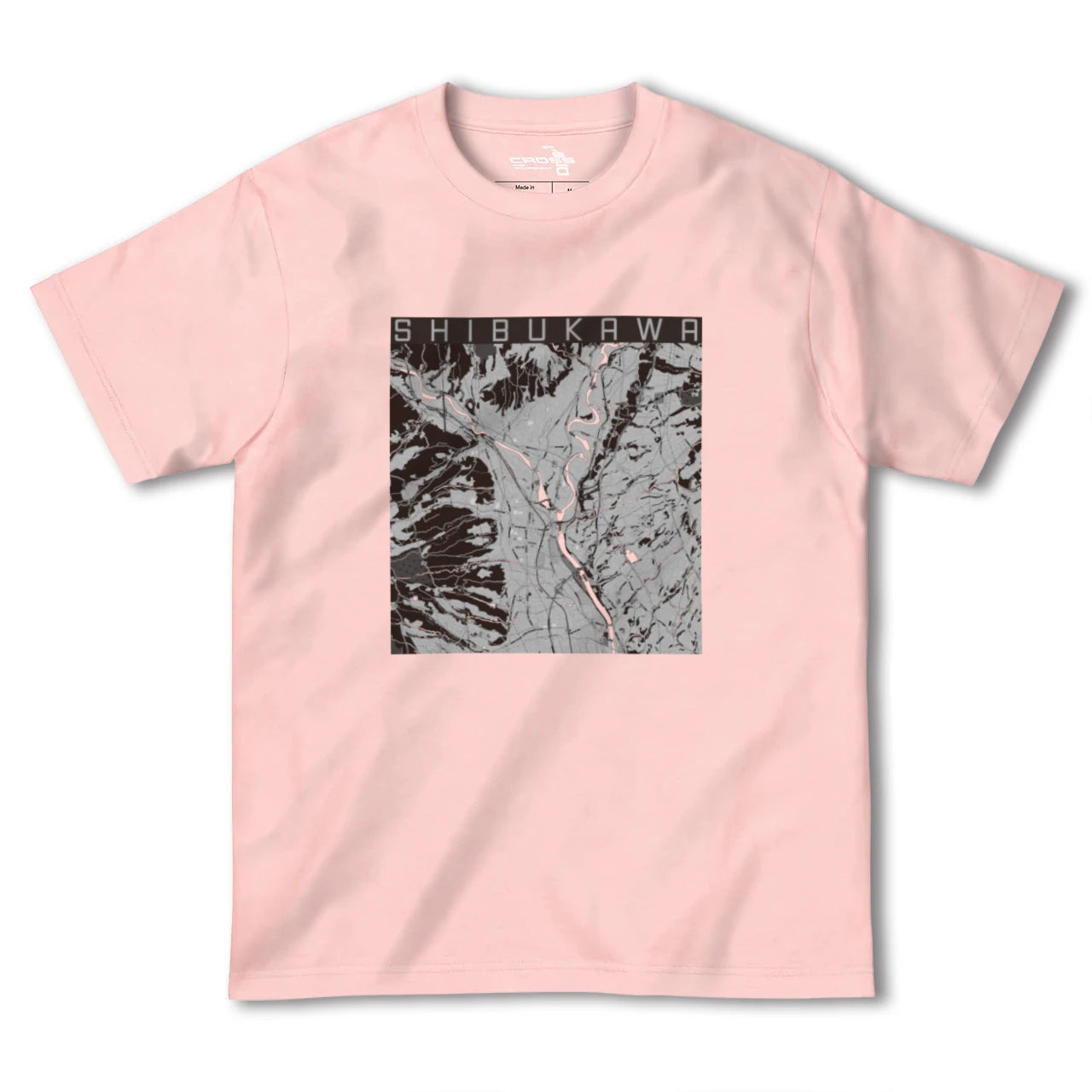 【渋川(群馬県)】地図柄ヘビーウェイトTシャツ