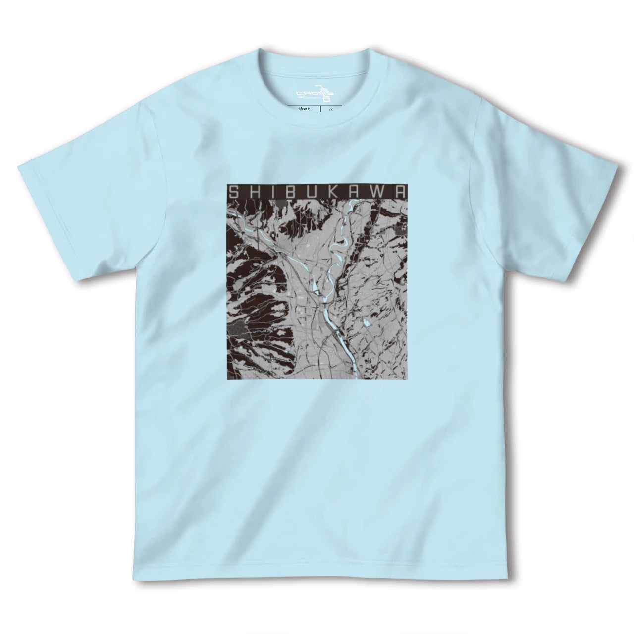 【渋川(群馬県)】地図柄ヘビーウェイトTシャツ