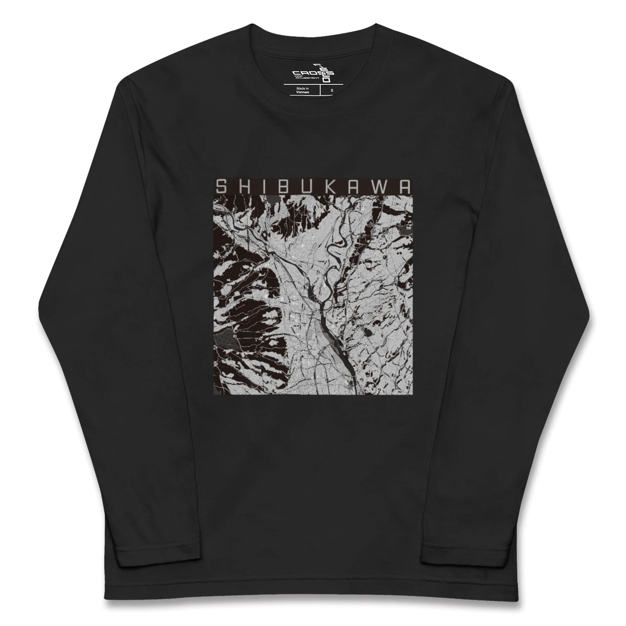 【渋川(群馬県)】地図柄ロングスリーブTシャツ