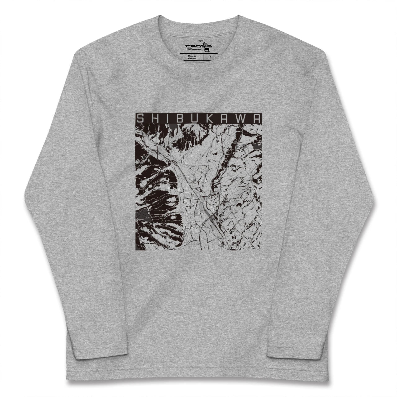 【渋川(群馬県)】地図柄ロングスリーブTシャツ