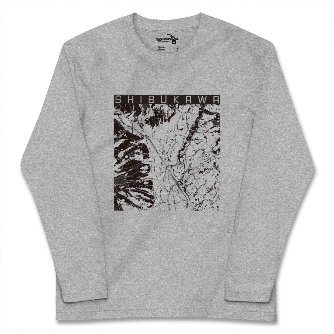 【渋川(群馬県)】地図柄ロングスリーブTシャツ
