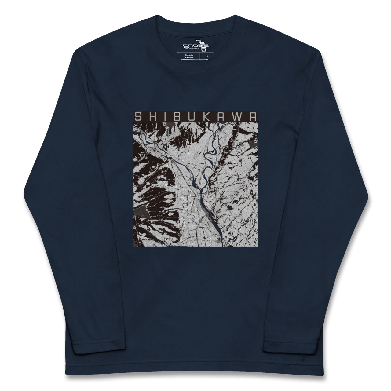 【渋川(群馬県)】地図柄ロングスリーブTシャツ