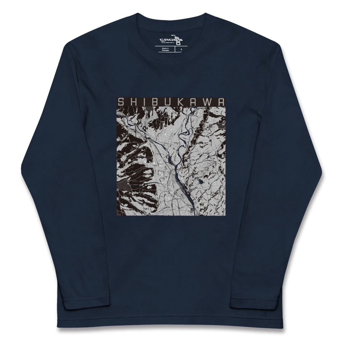 【渋川(群馬県)】地図柄ロングスリーブTシャツ