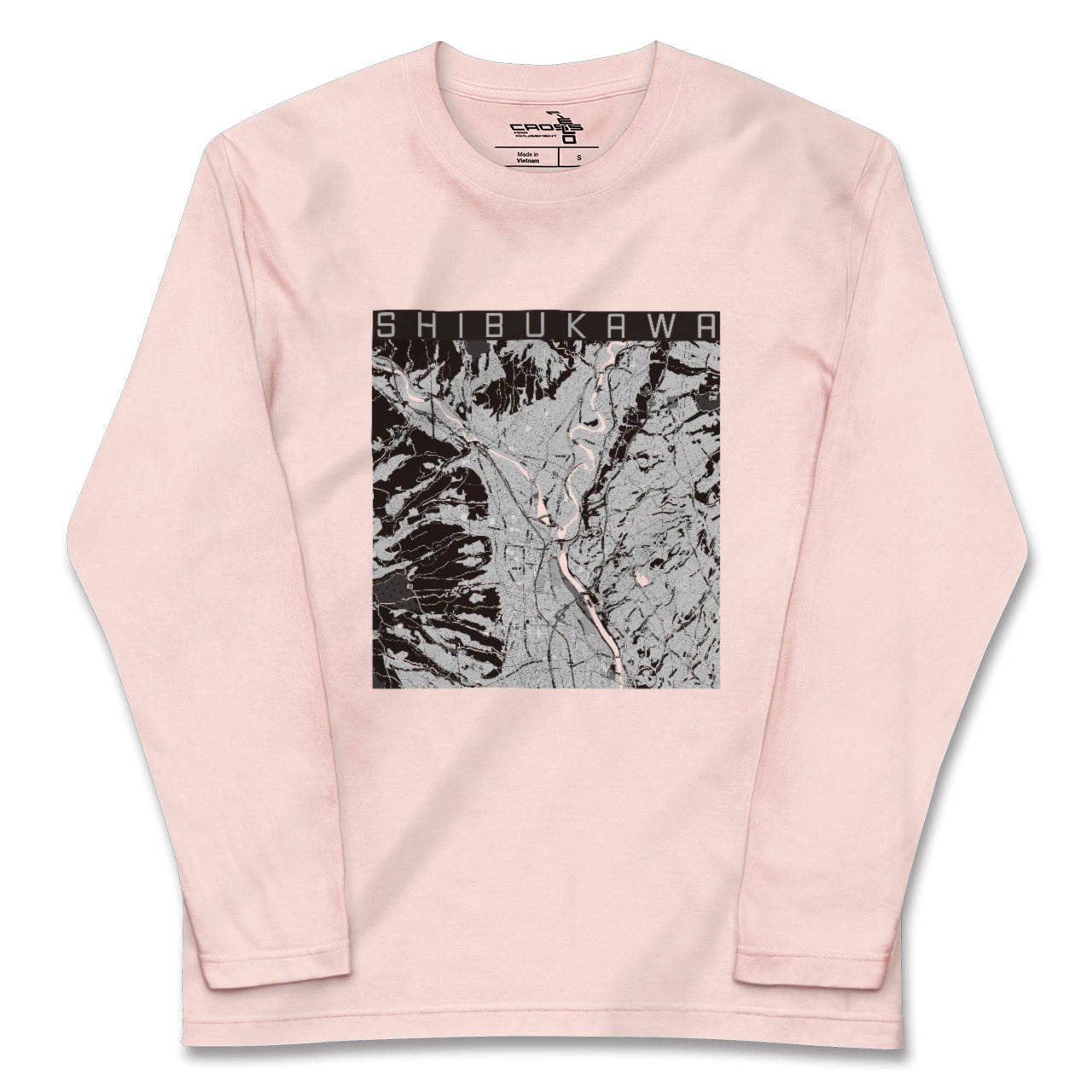【渋川(群馬県)】地図柄ロングスリーブTシャツ