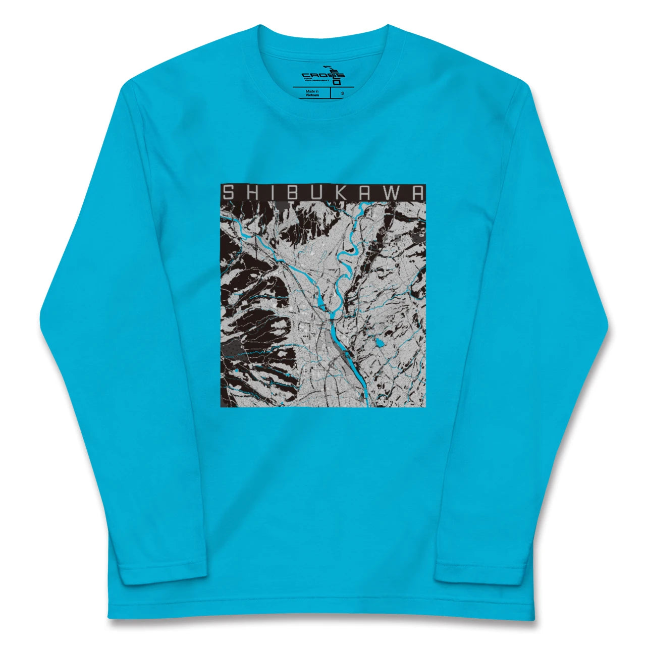 【渋川(群馬県)】地図柄ロングスリーブTシャツ