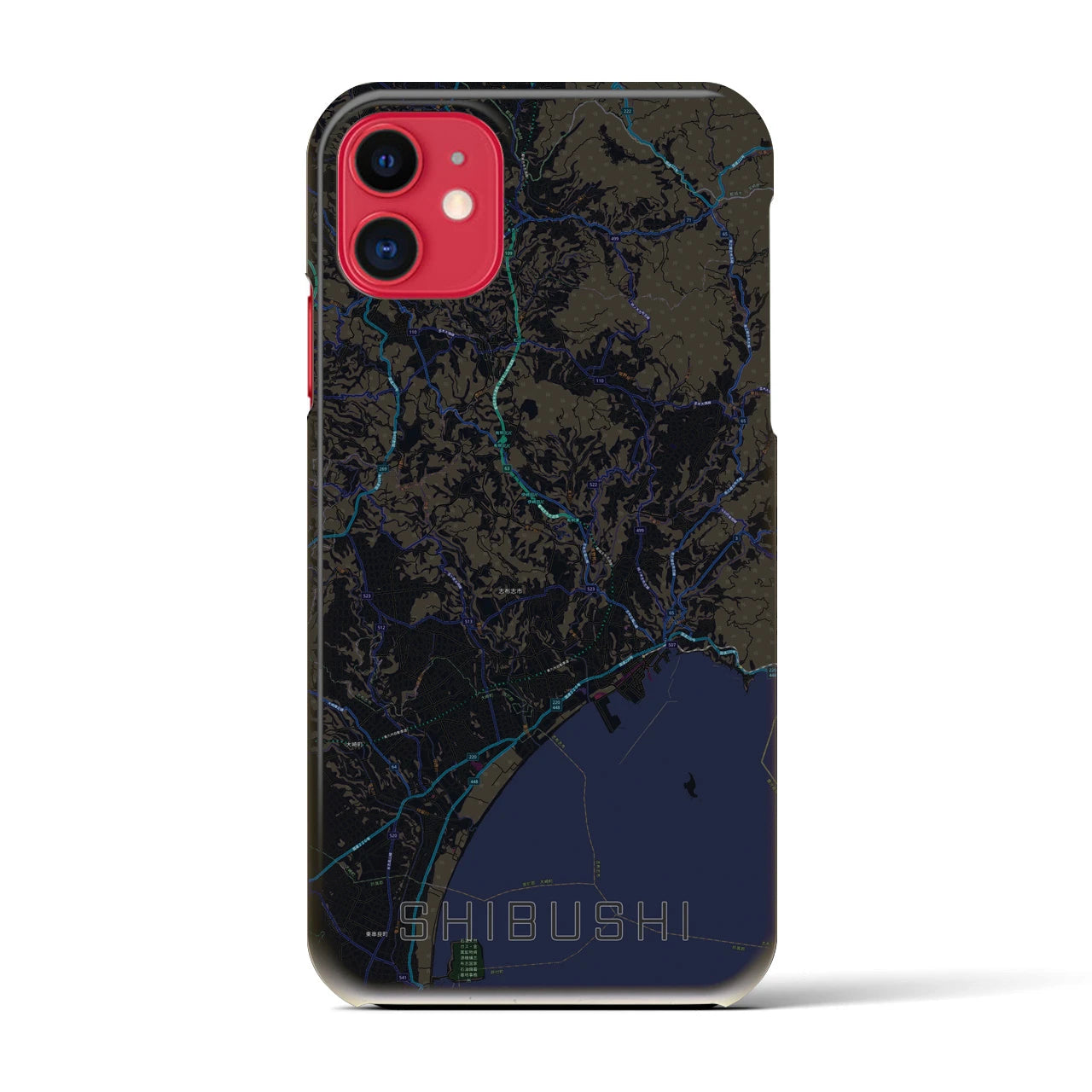 【志布志(鹿児島県)】地図柄iPhoneケース(バックカバータイプ)