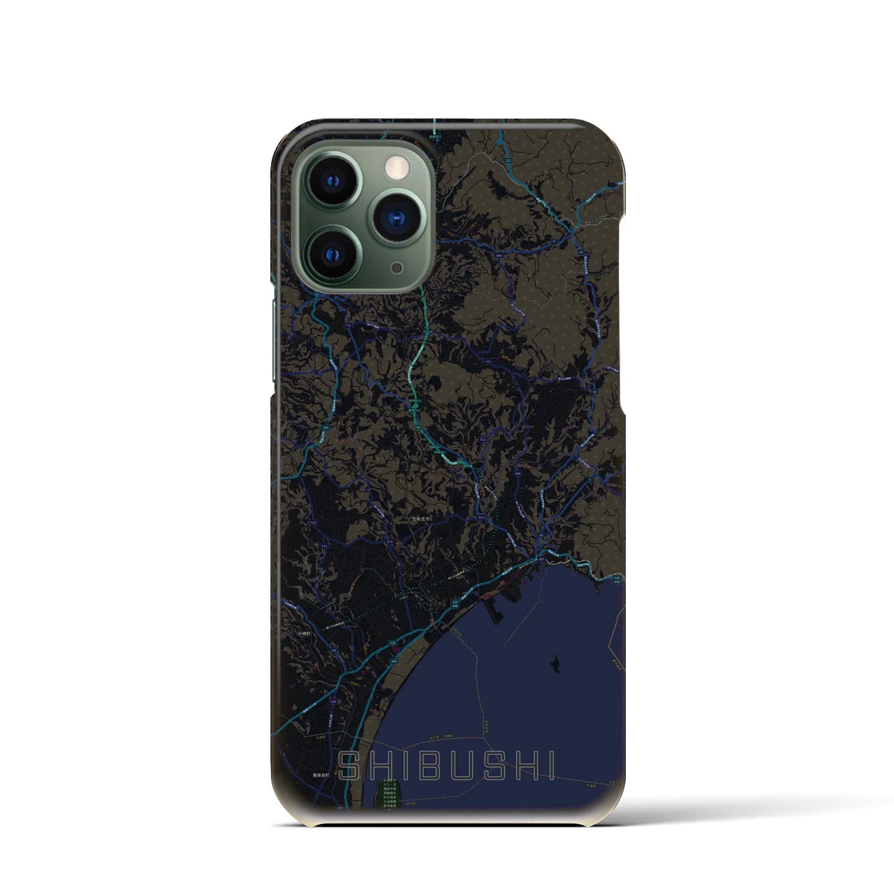 【志布志(鹿児島県)】地図柄iPhoneケース(バックカバータイプ)
