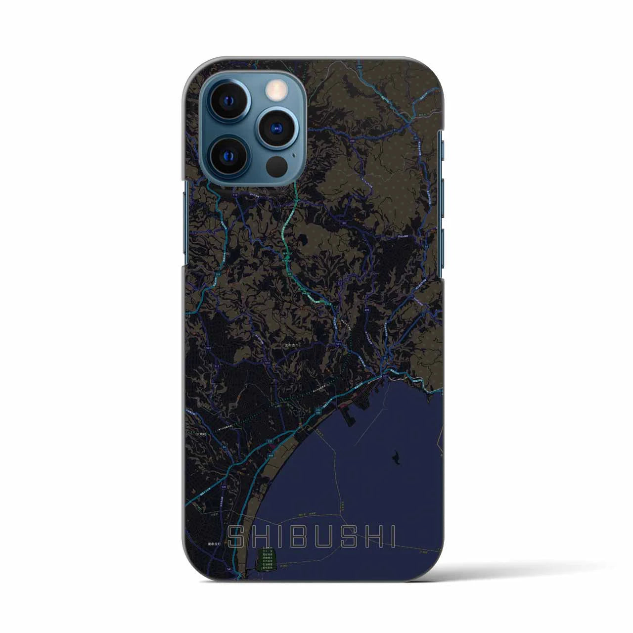 【志布志(鹿児島県)】地図柄iPhoneケース(バックカバータイプ)