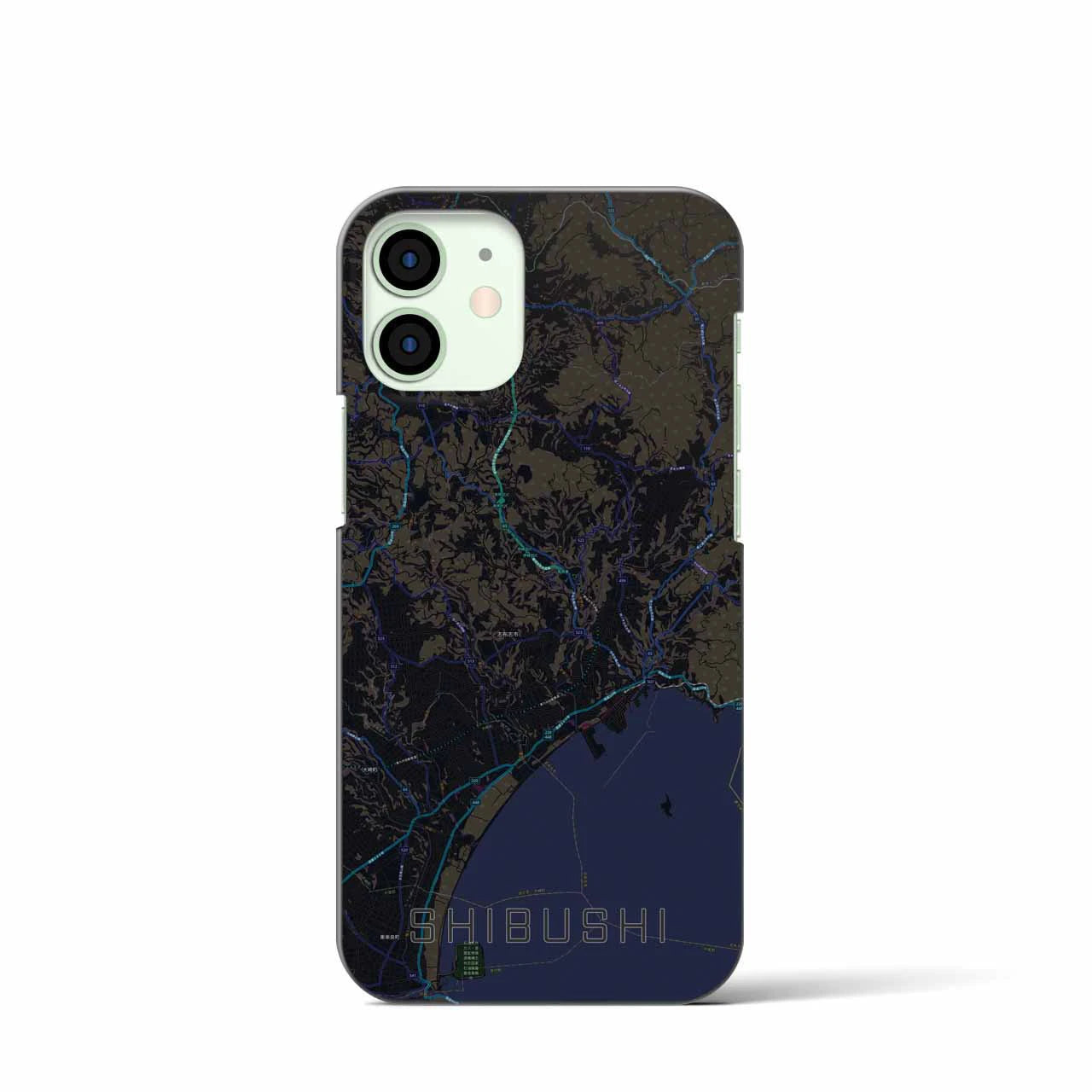 【志布志(鹿児島県)】地図柄iPhoneケース(バックカバータイプ)