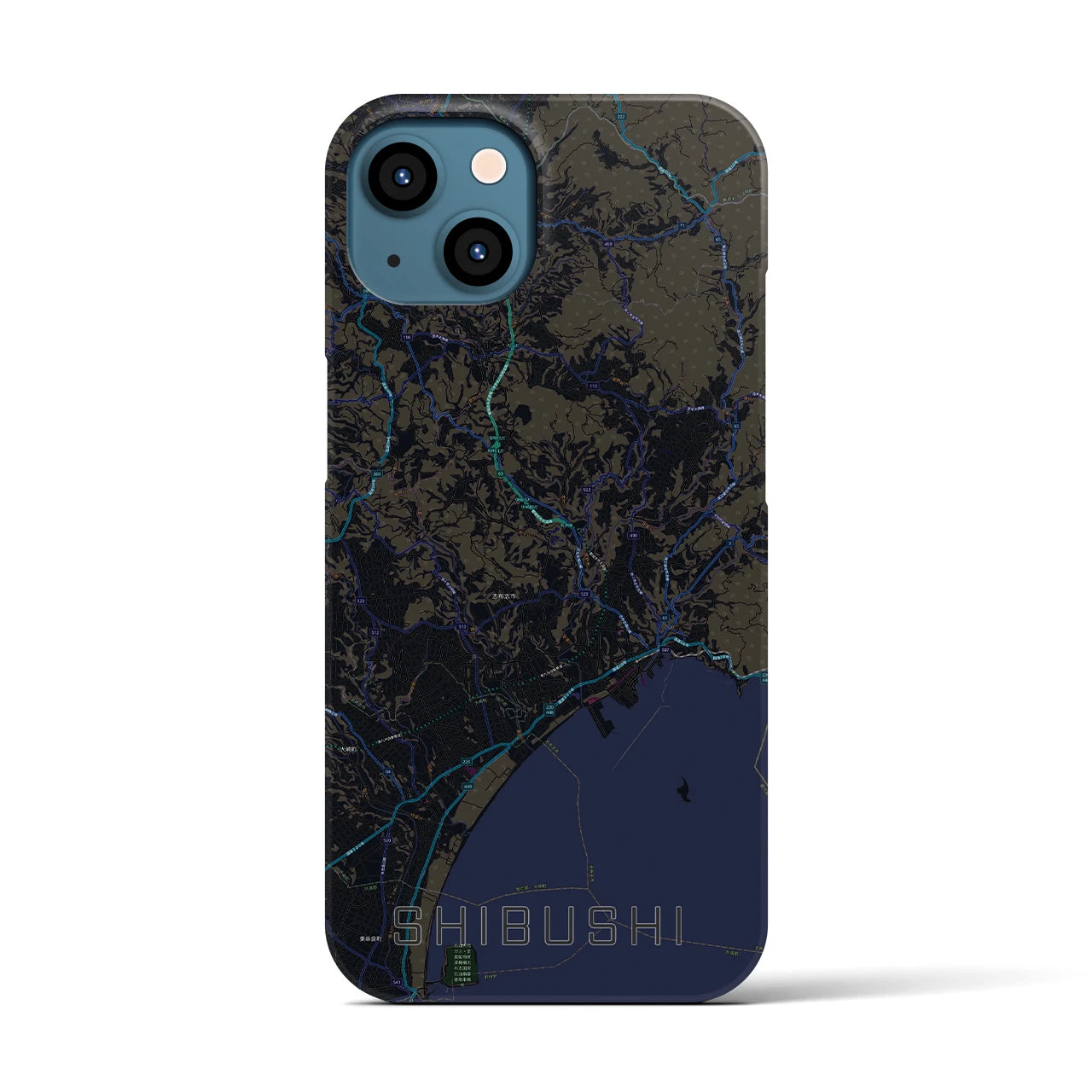 【志布志(鹿児島県)】地図柄iPhoneケース(バックカバータイプ)
