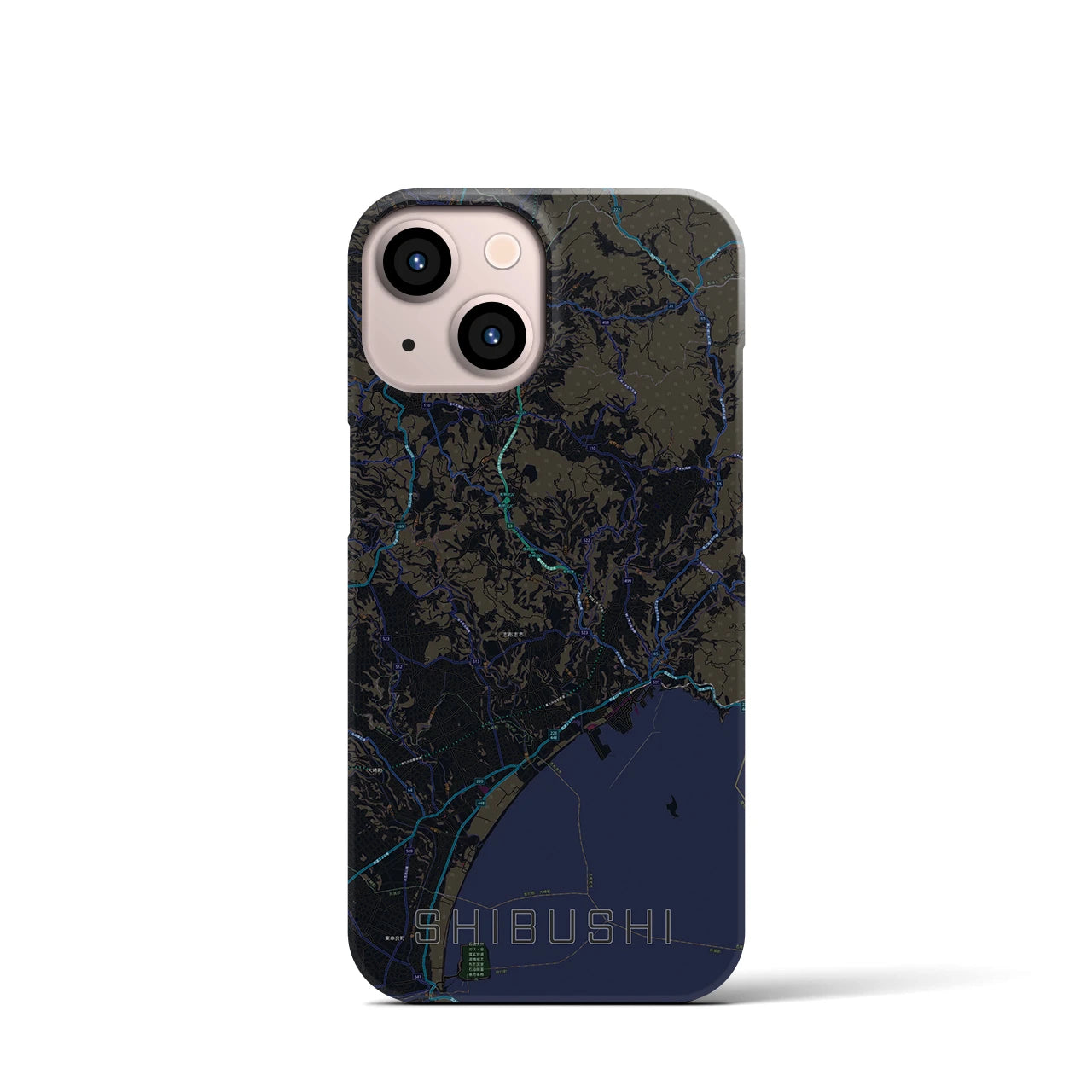 【志布志(鹿児島県)】地図柄iPhoneケース(バックカバータイプ)