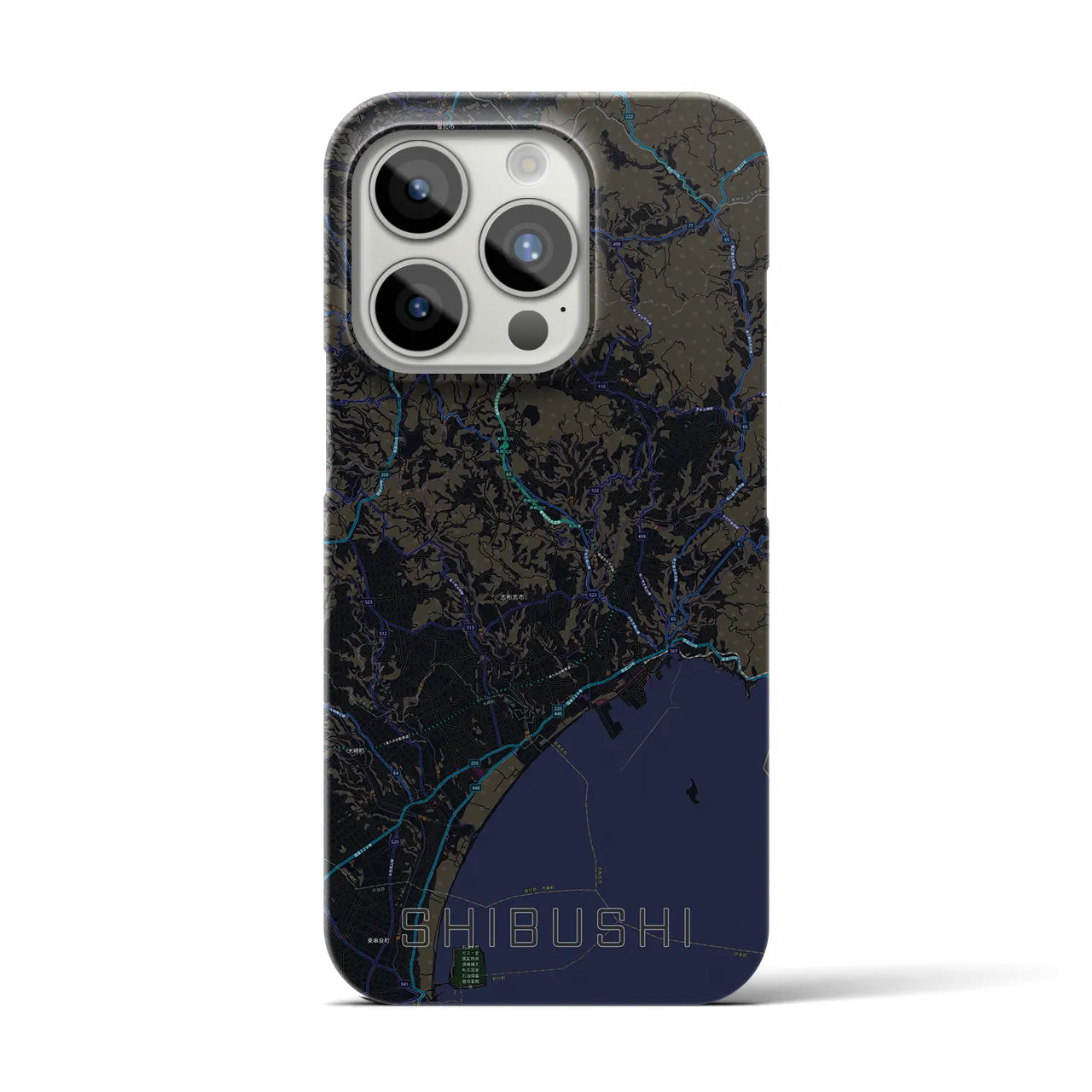 【志布志(鹿児島県)】地図柄iPhoneケース(バックカバータイプ)