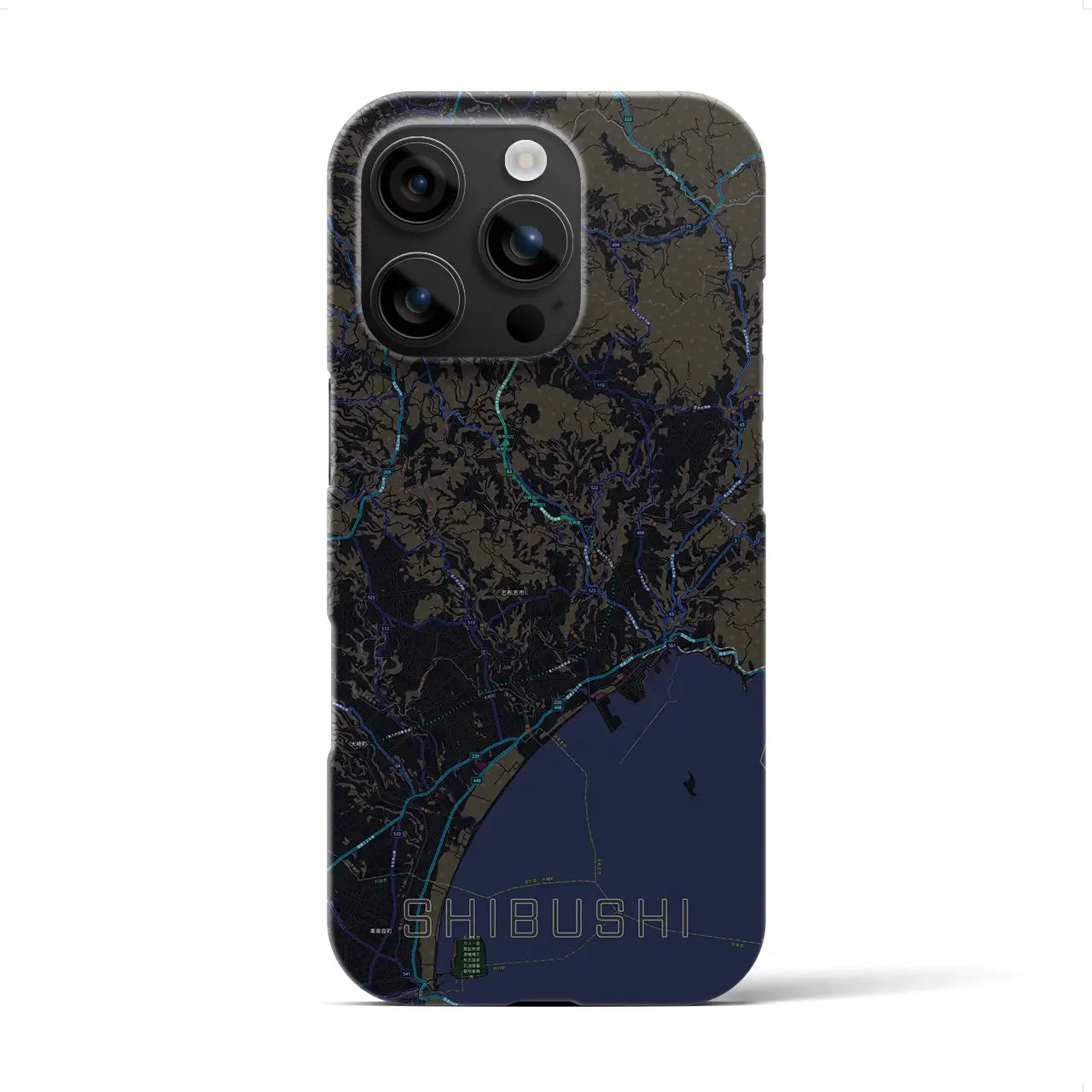 【志布志(鹿児島県)】地図柄iPhoneケース(バックカバータイプ)