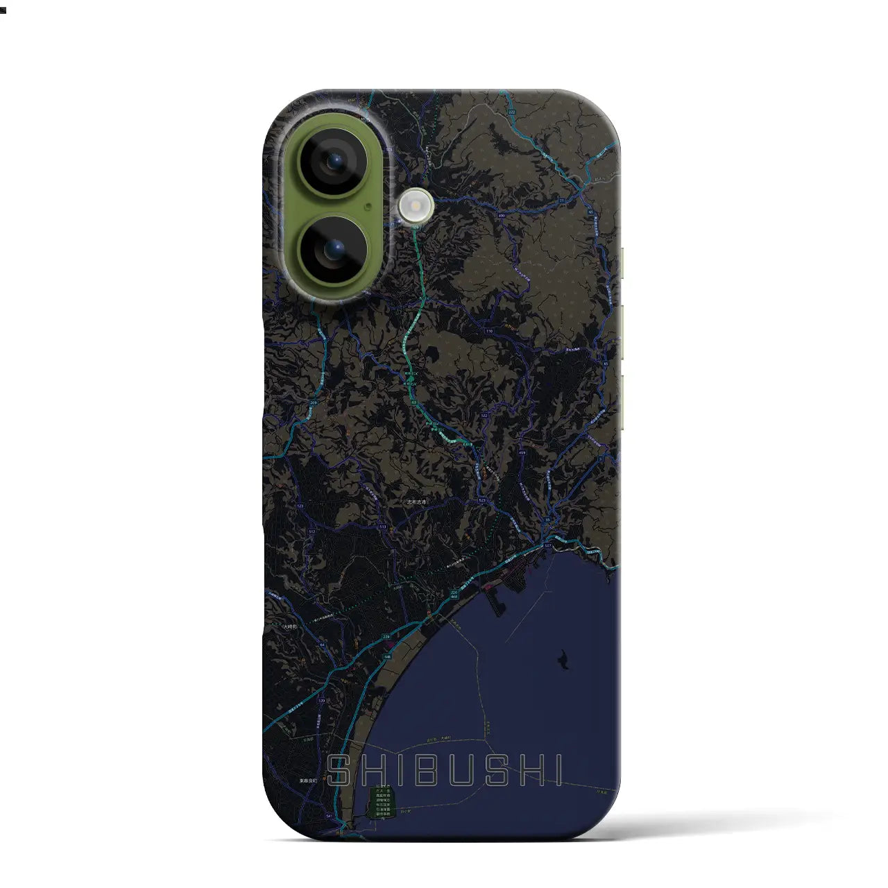 【志布志(鹿児島県)】地図柄iPhoneケース(バックカバータイプ)