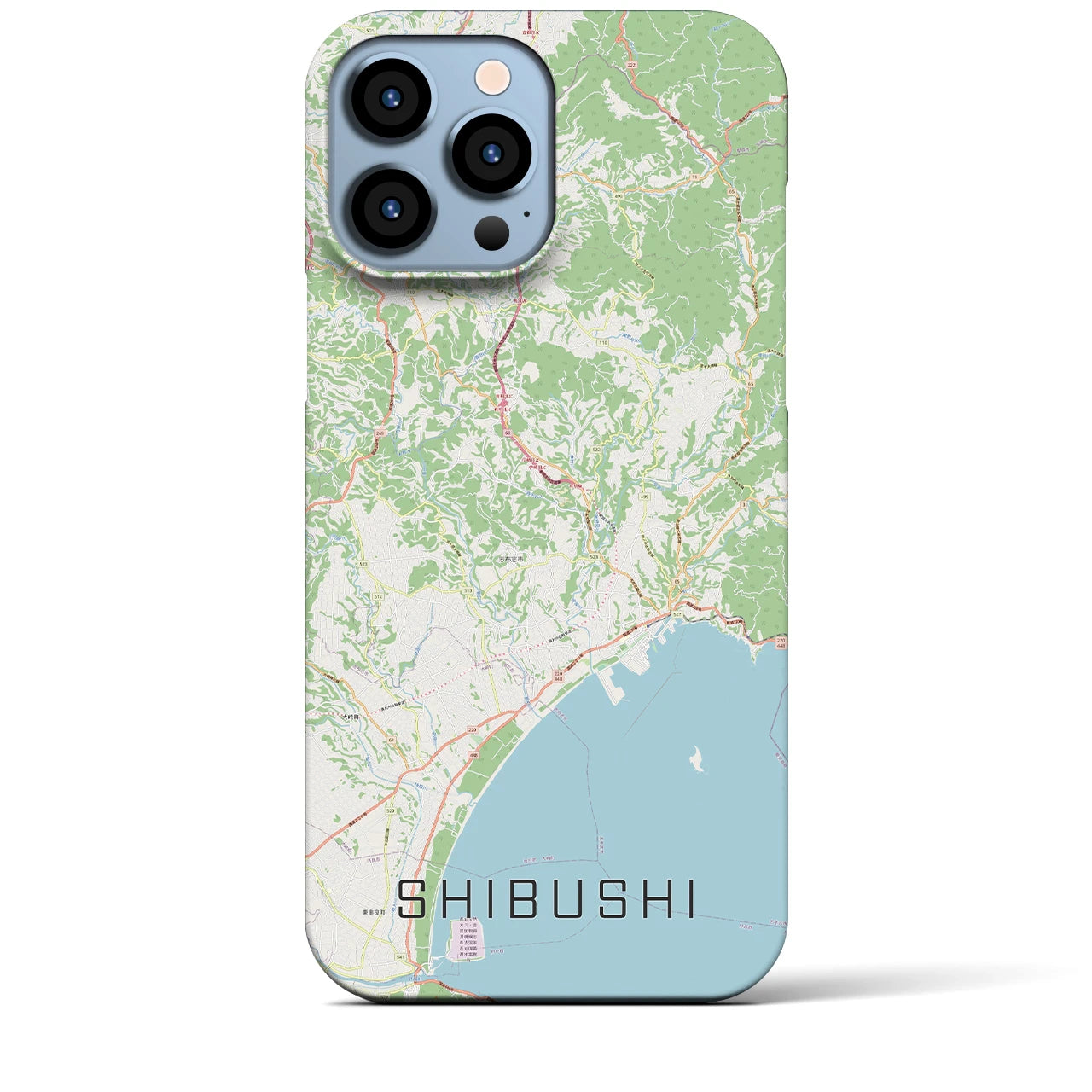 【志布志(鹿児島県)】地図柄iPhoneケース(バックカバータイプ)