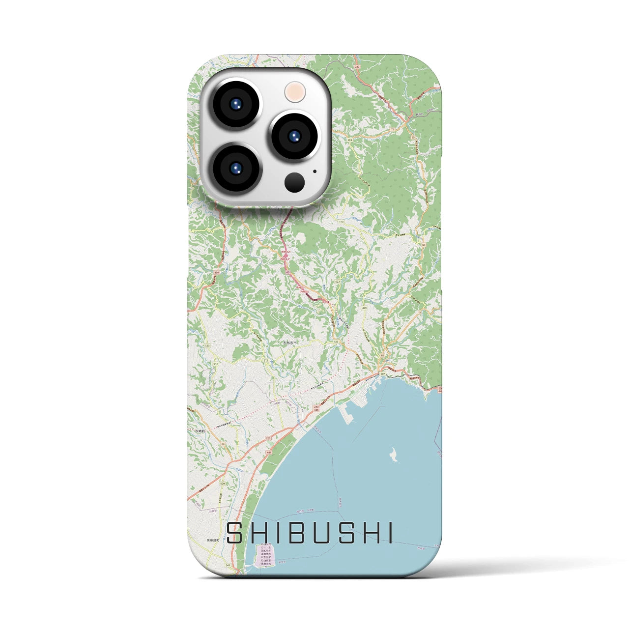 【志布志(鹿児島県)】地図柄iPhoneケース(バックカバータイプ)