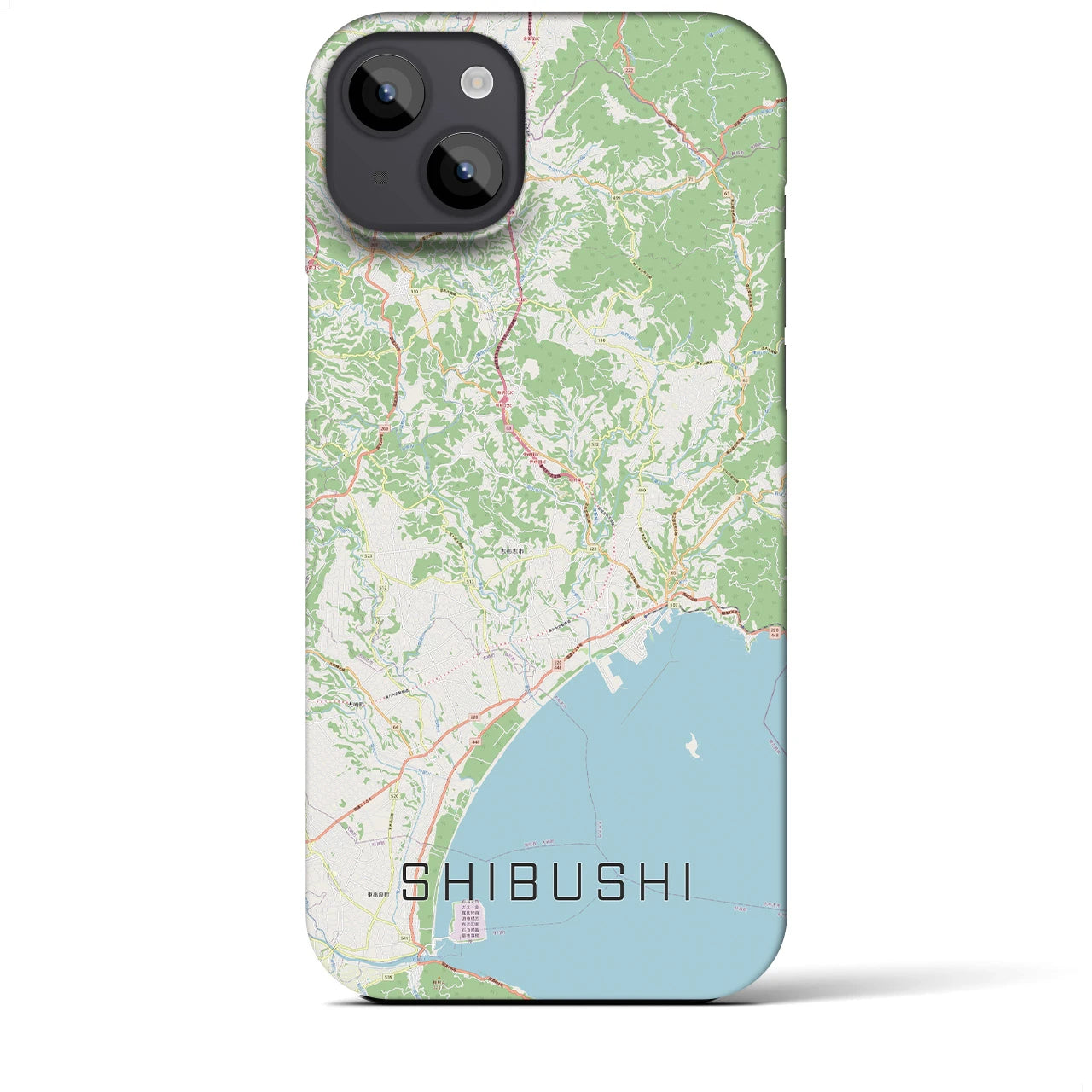 【志布志(鹿児島県)】地図柄iPhoneケース(バックカバータイプ)