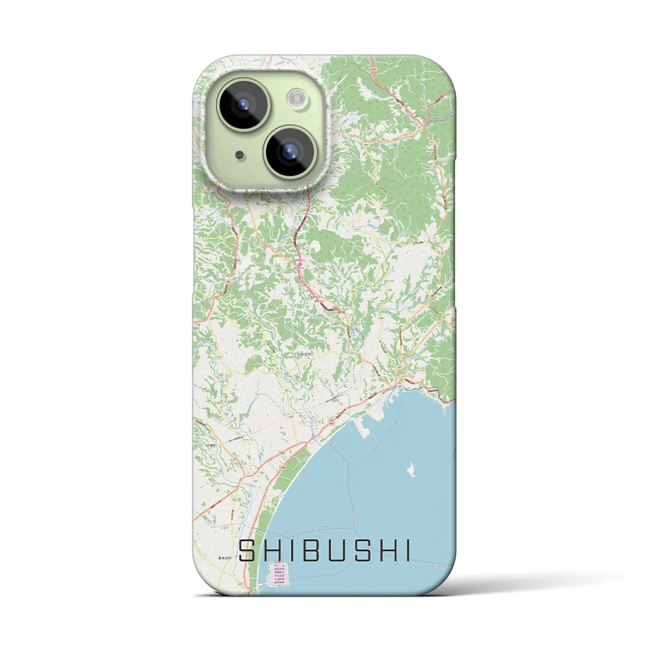【志布志(鹿児島県)】地図柄iPhoneケース(バックカバータイプ)