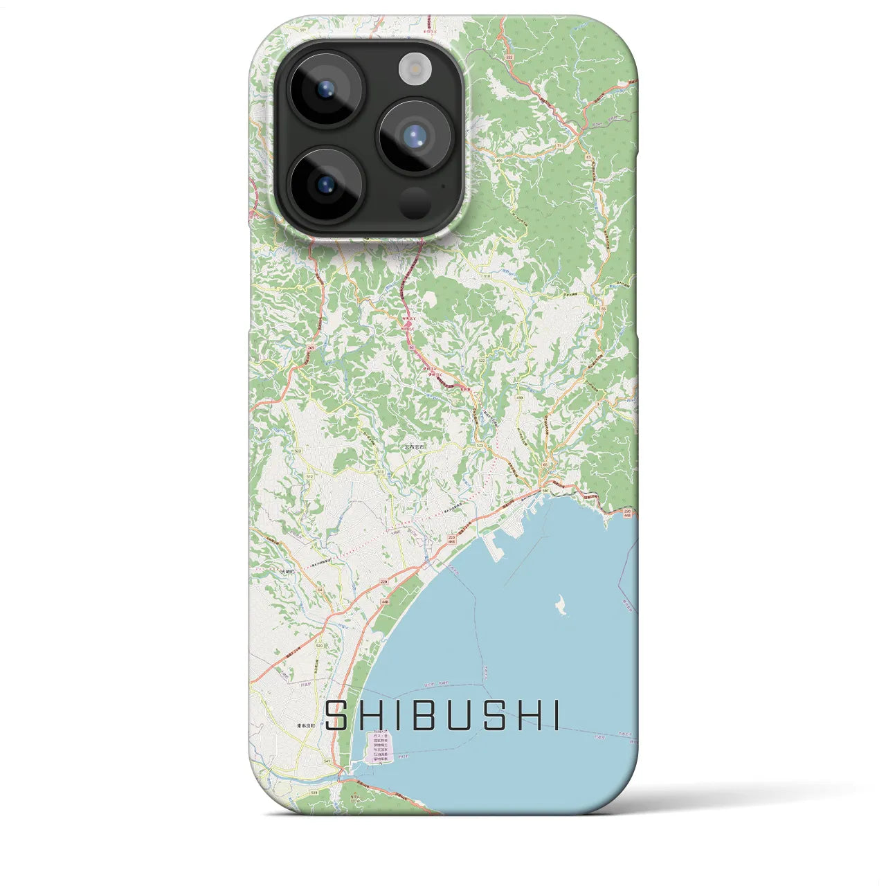 【志布志(鹿児島県)】地図柄iPhoneケース(バックカバータイプ)