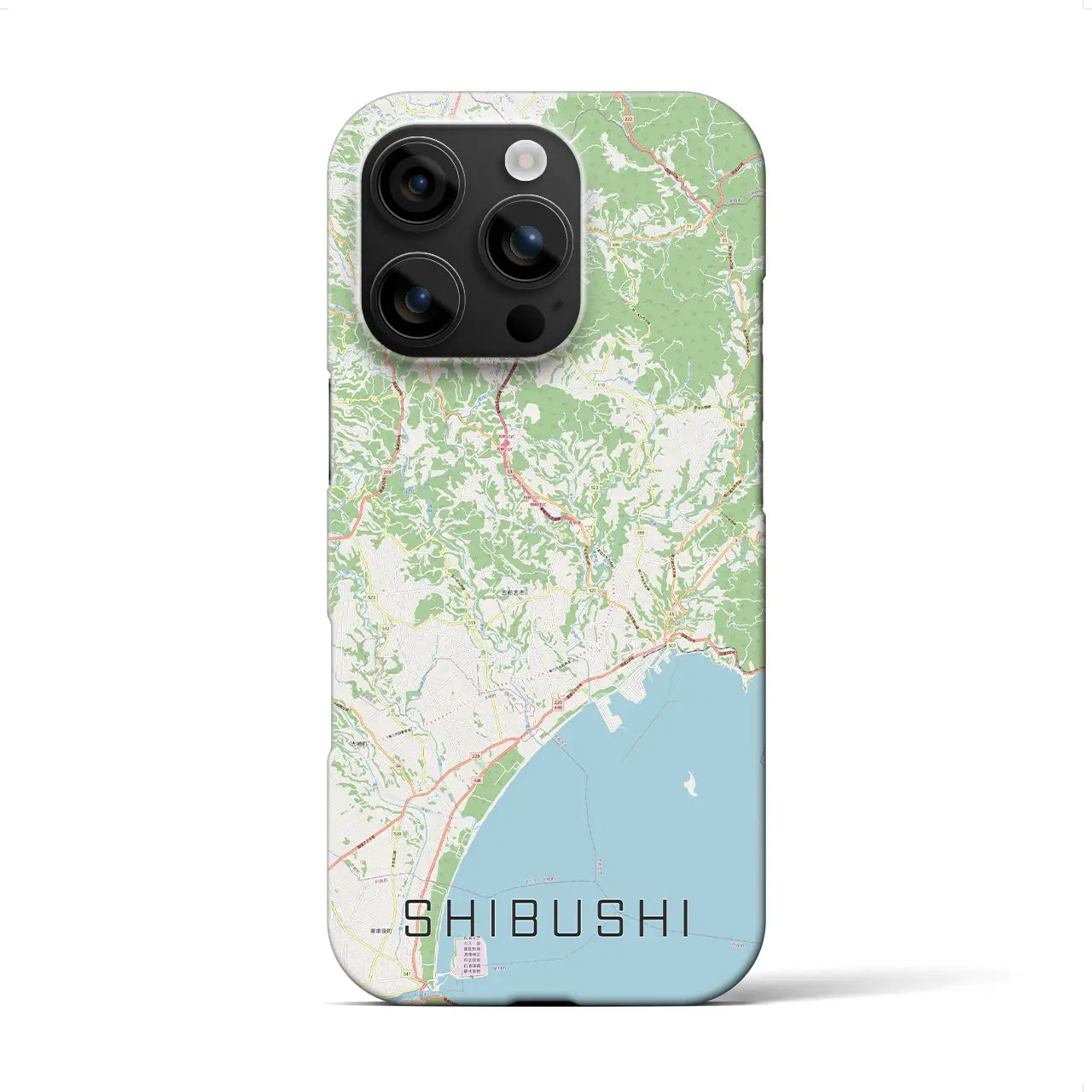 【志布志(鹿児島県)】地図柄iPhoneケース(バックカバータイプ)