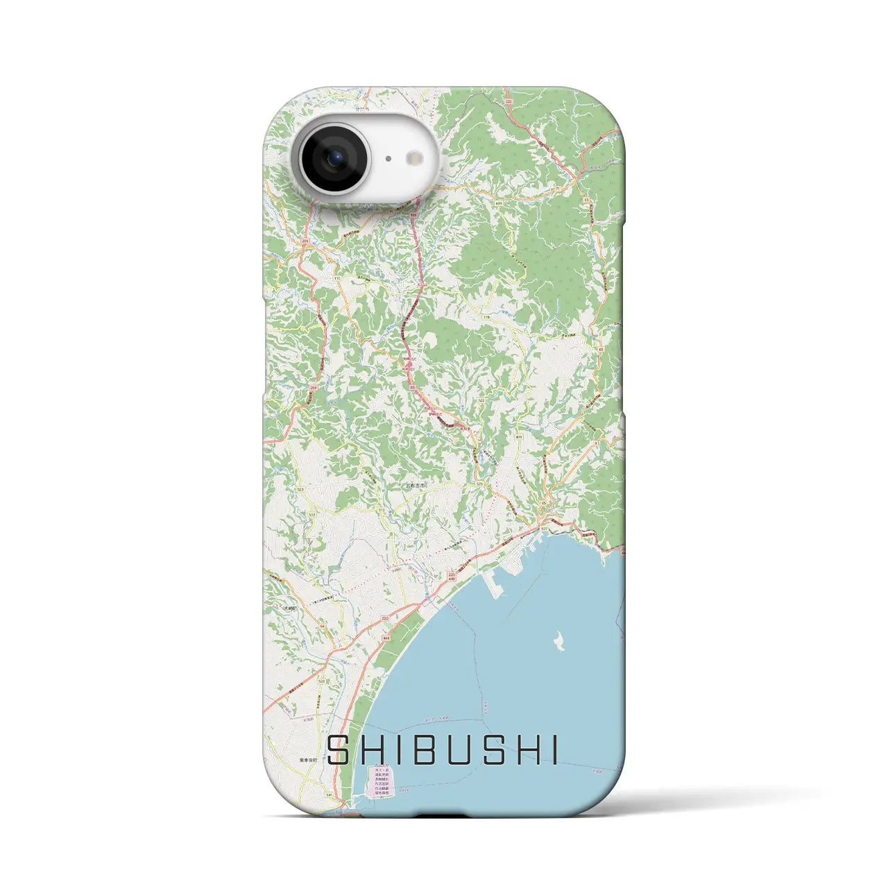 【志布志(鹿児島県)】地図柄iPhoneケース(バックカバータイプ)