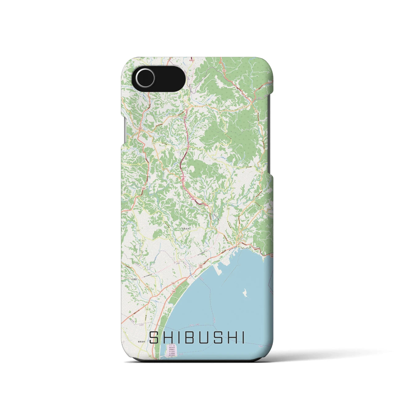 【志布志(鹿児島県)】地図柄iPhoneケース(バックカバータイプ)