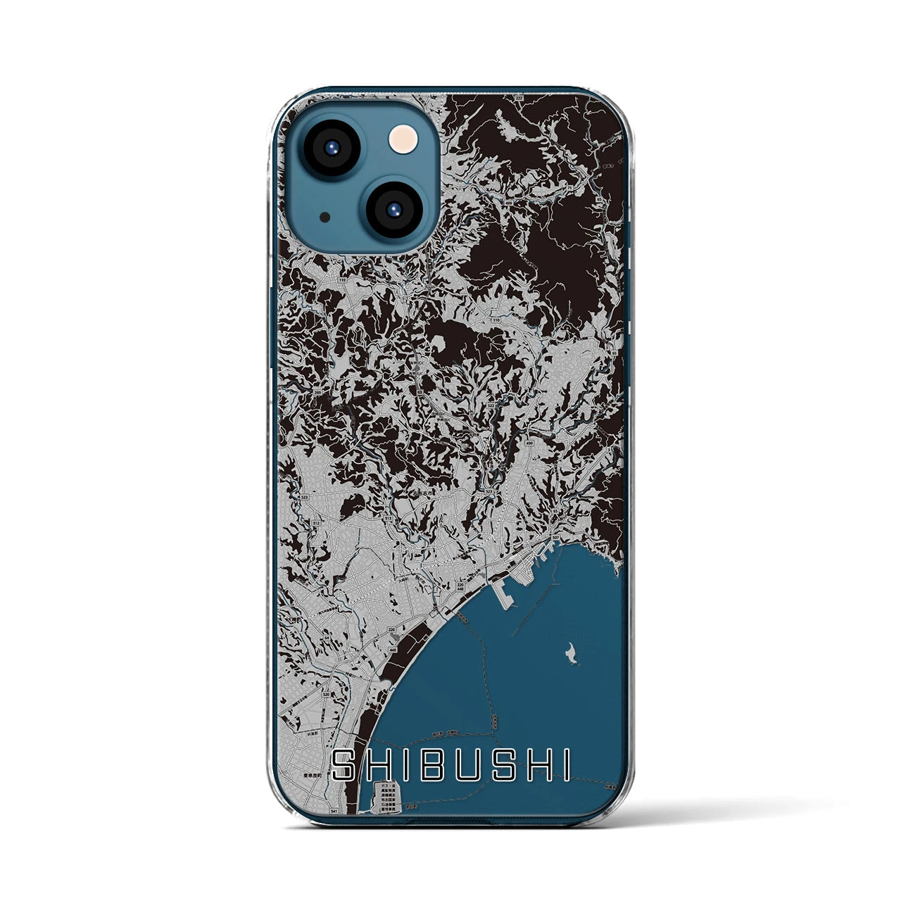 【志布志(鹿児島県)】地図柄iPhoneケース(クリアタイプ)