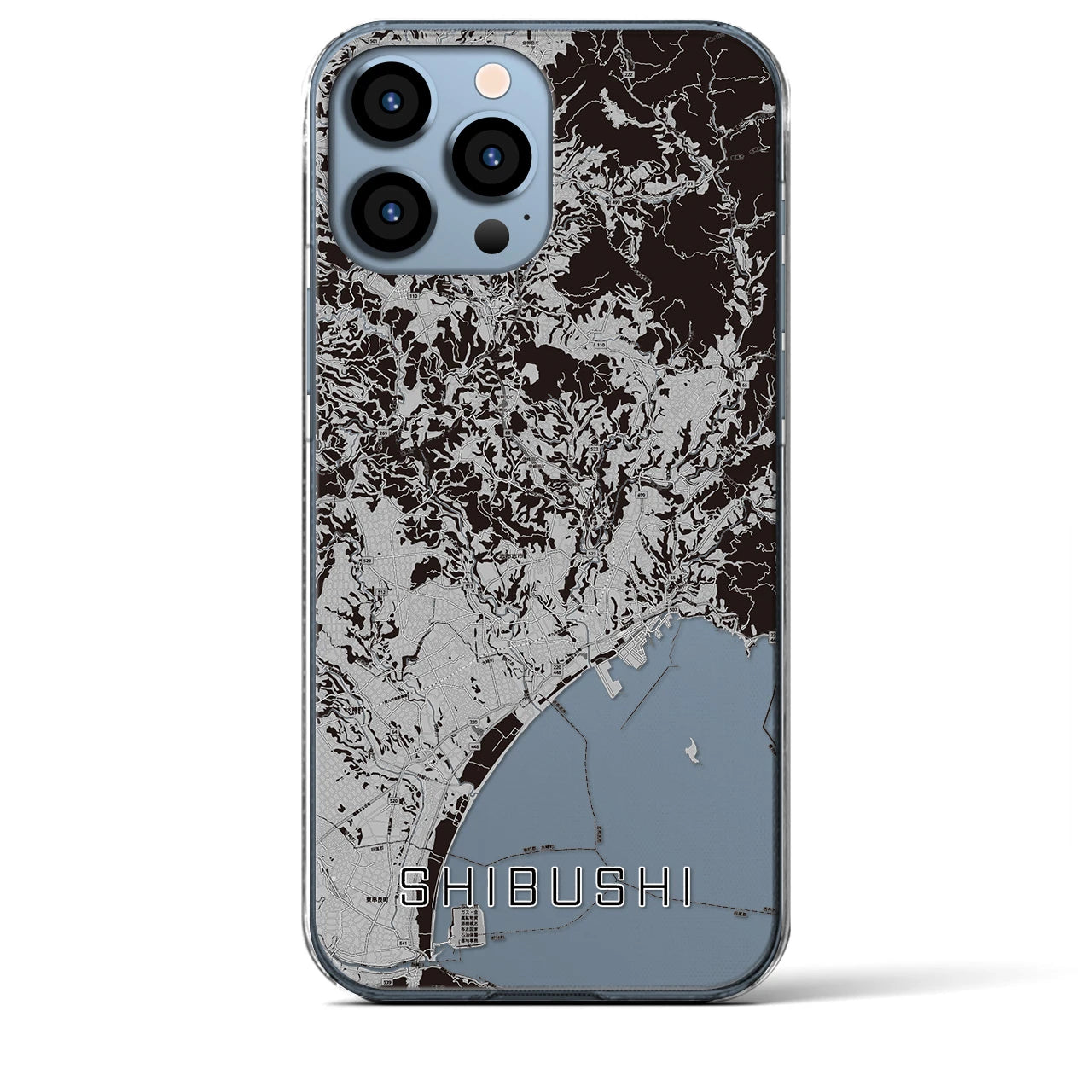 【志布志(鹿児島県)】地図柄iPhoneケース(クリアタイプ)