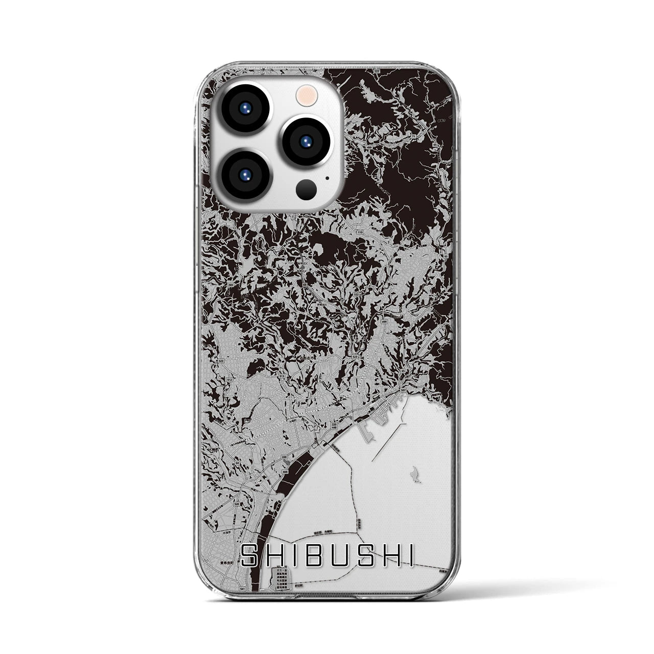 【志布志(鹿児島県)】地図柄iPhoneケース(クリアタイプ)