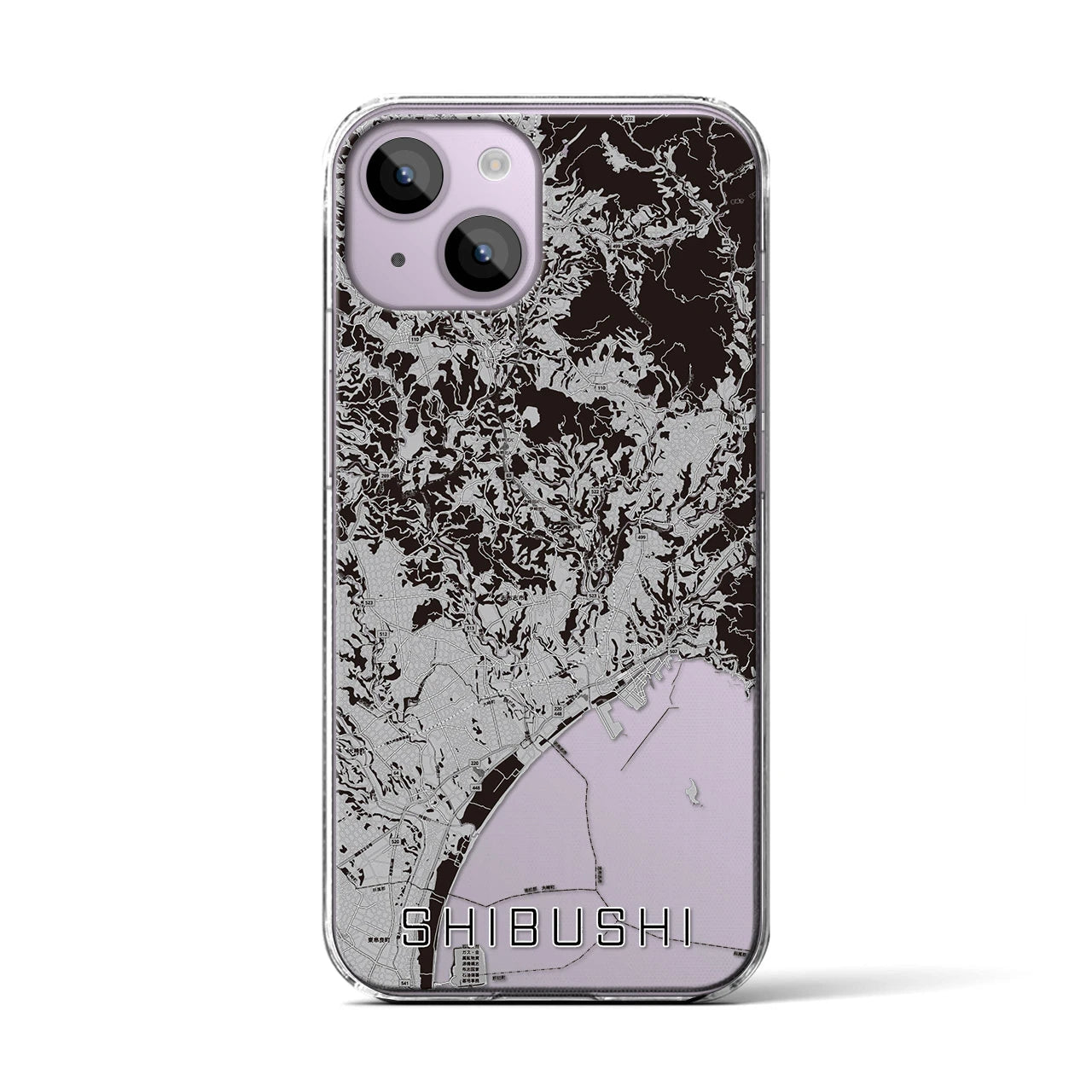 【志布志(鹿児島県)】地図柄iPhoneケース(クリアタイプ)