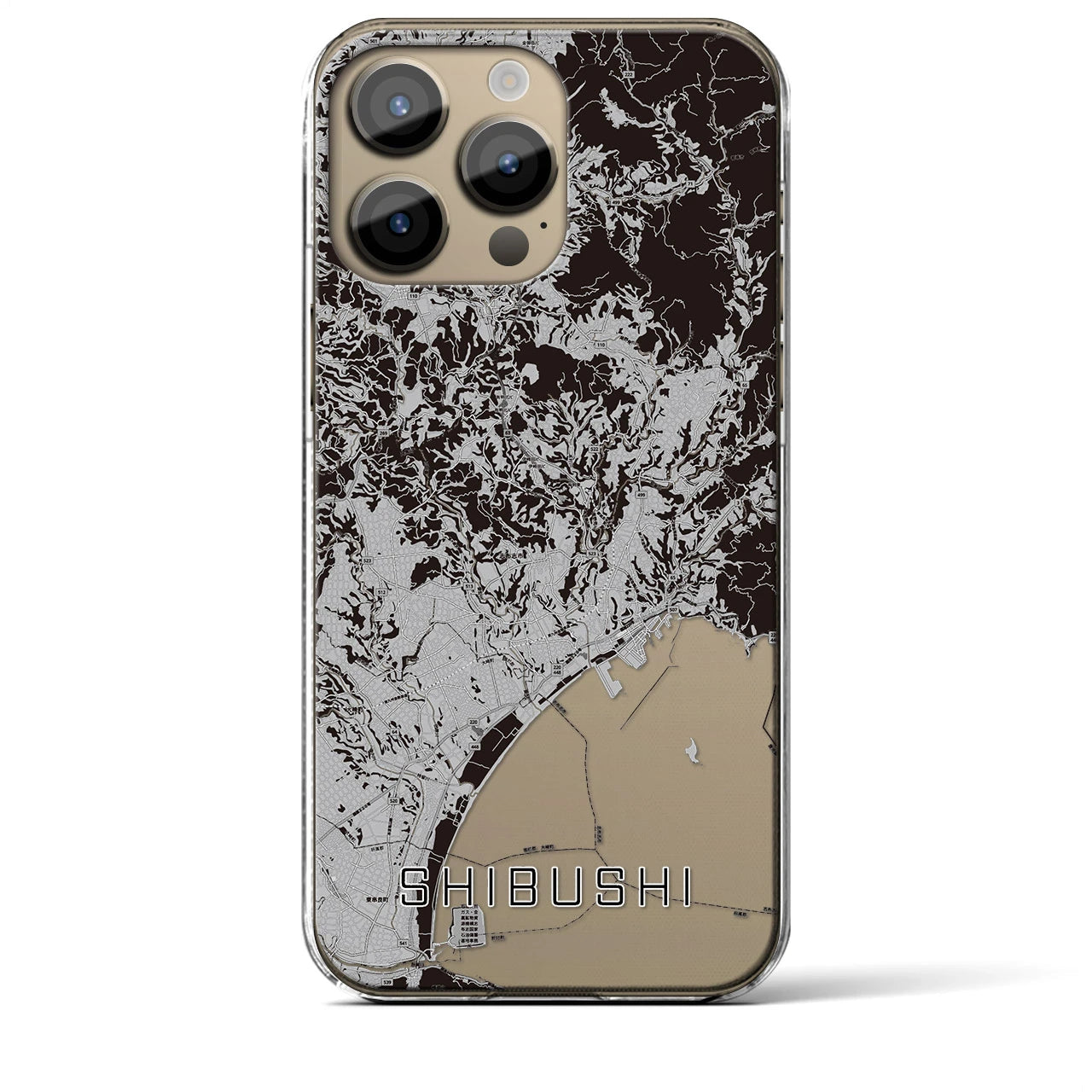 【志布志(鹿児島県)】地図柄iPhoneケース(クリアタイプ)