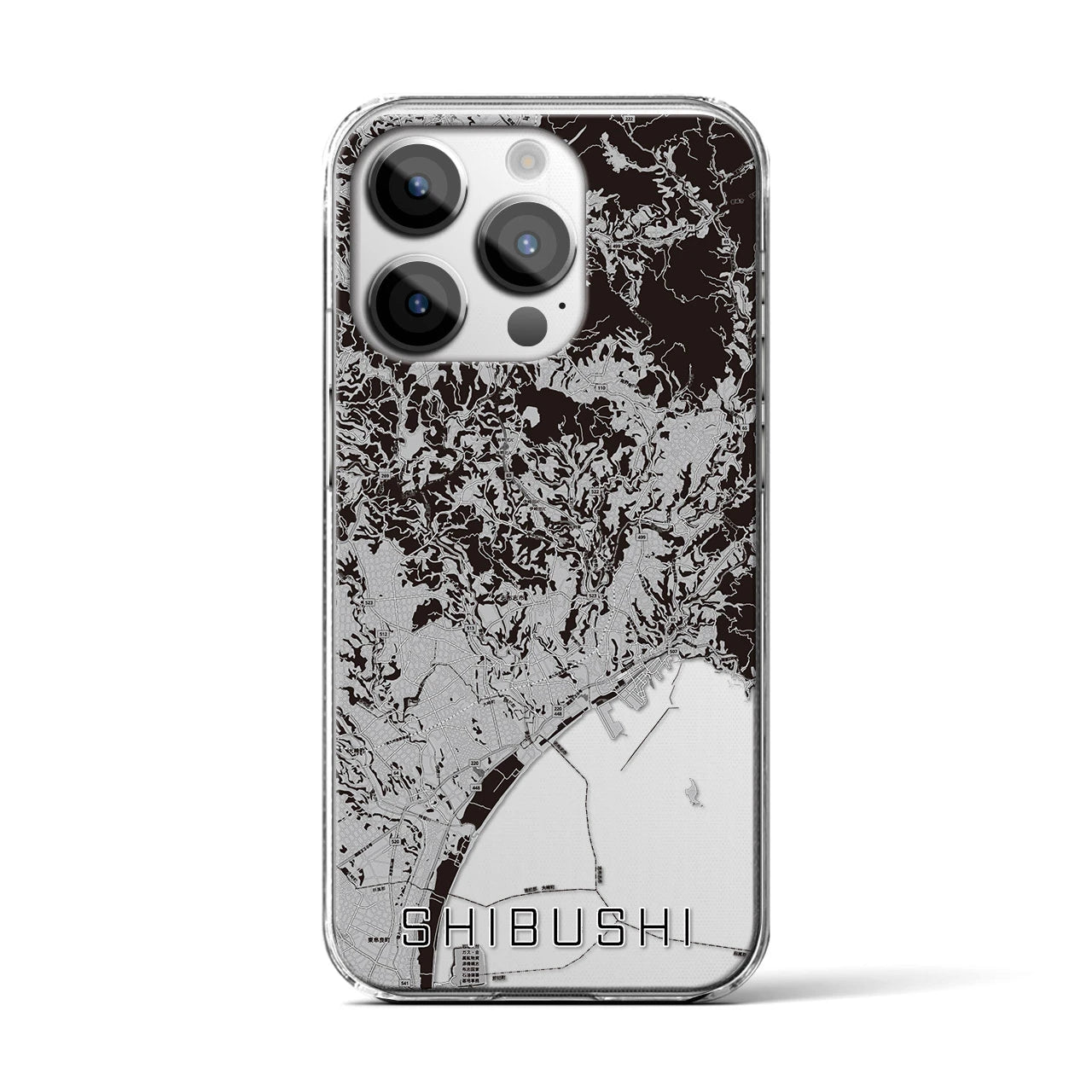 【志布志(鹿児島県)】地図柄iPhoneケース(クリアタイプ)
