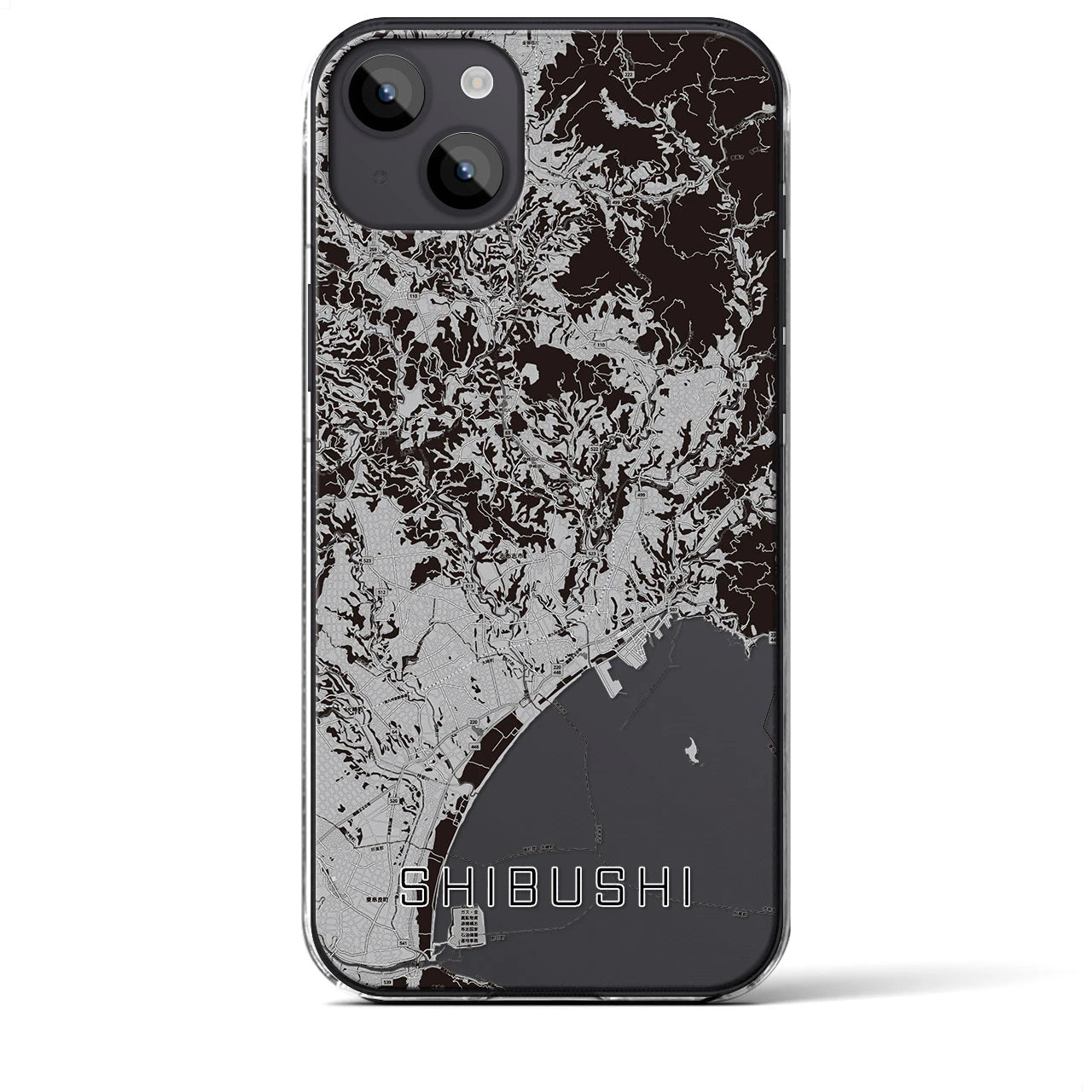 【志布志(鹿児島県)】地図柄iPhoneケース(クリアタイプ)