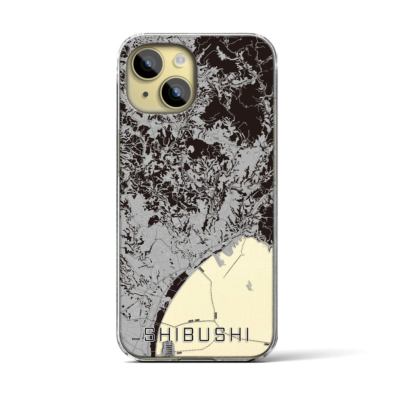 【志布志(鹿児島県)】地図柄iPhoneケース(クリアタイプ)