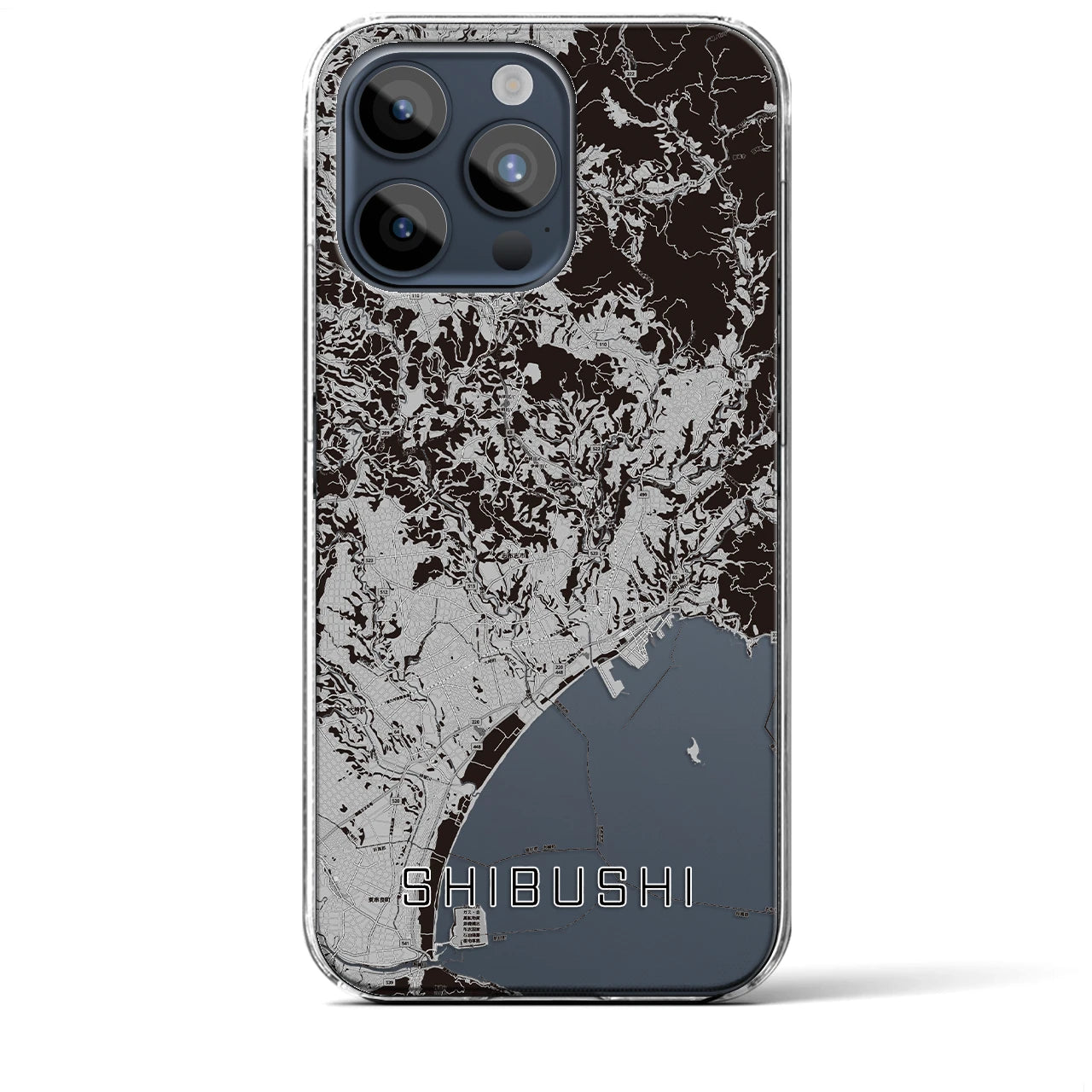 【志布志(鹿児島県)】地図柄iPhoneケース(クリアタイプ)