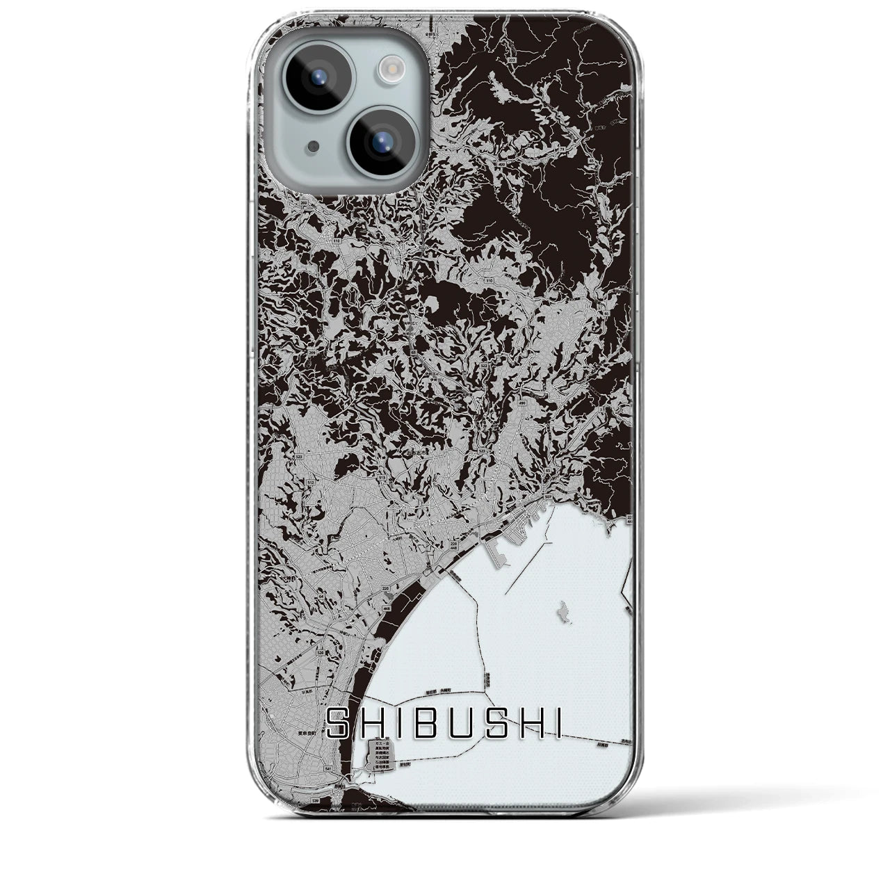 【志布志(鹿児島県)】地図柄iPhoneケース(クリアタイプ)