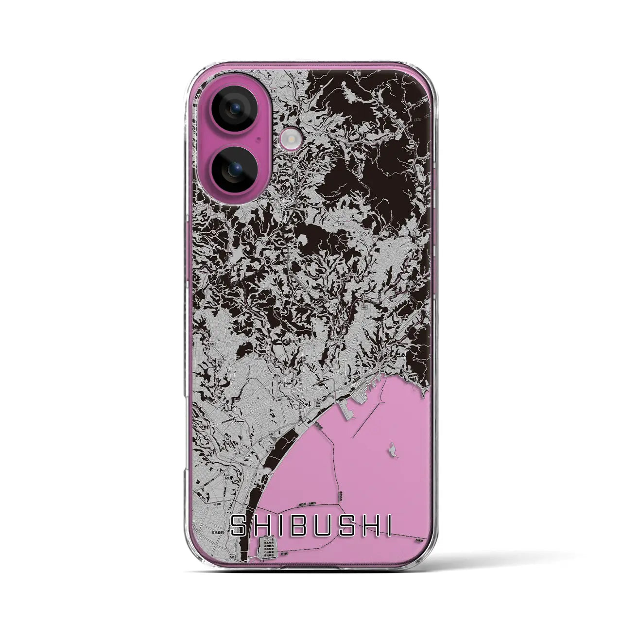 【志布志(鹿児島県)】地図柄iPhoneケース(クリアタイプ)