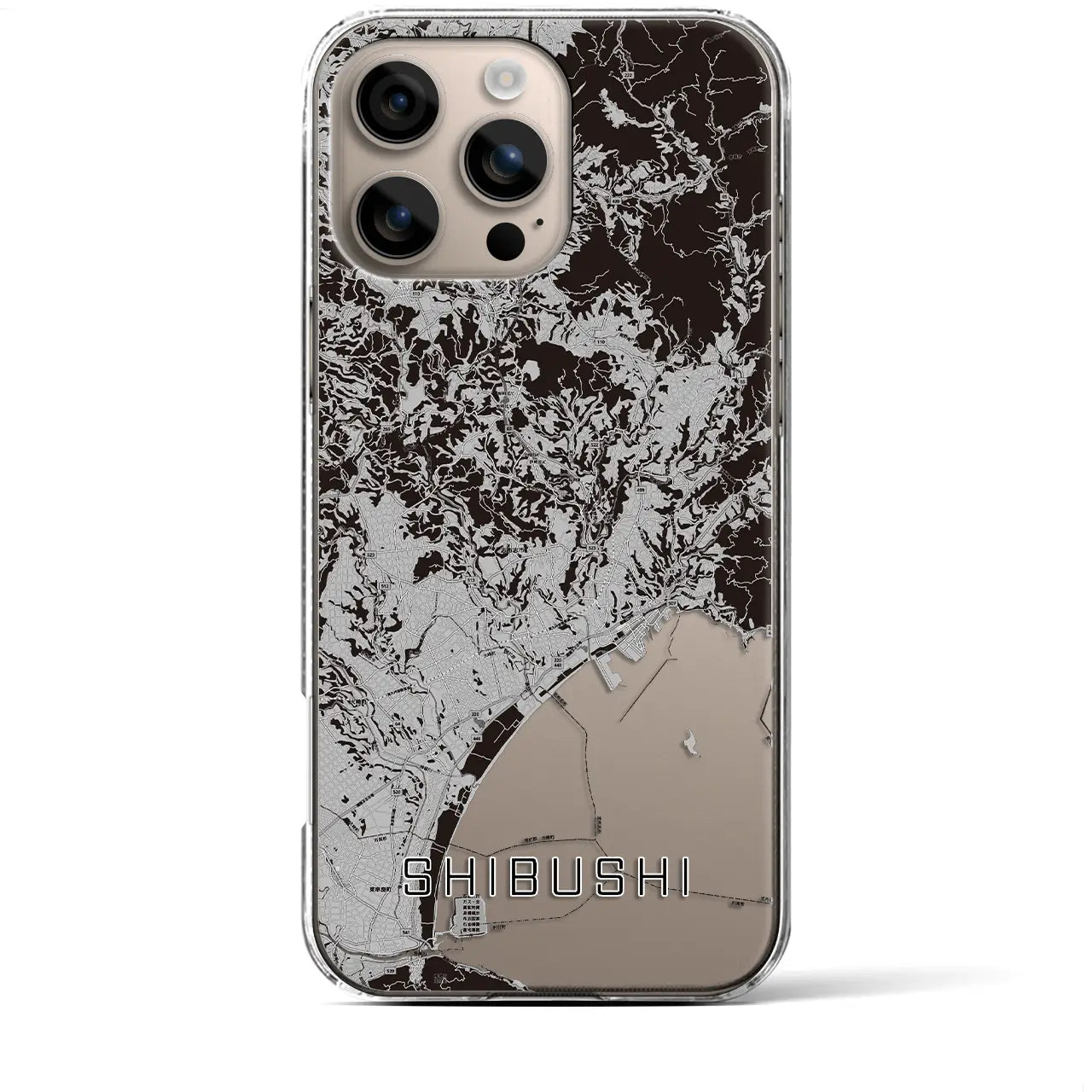 【志布志(鹿児島県)】地図柄iPhoneケース(クリアタイプ)