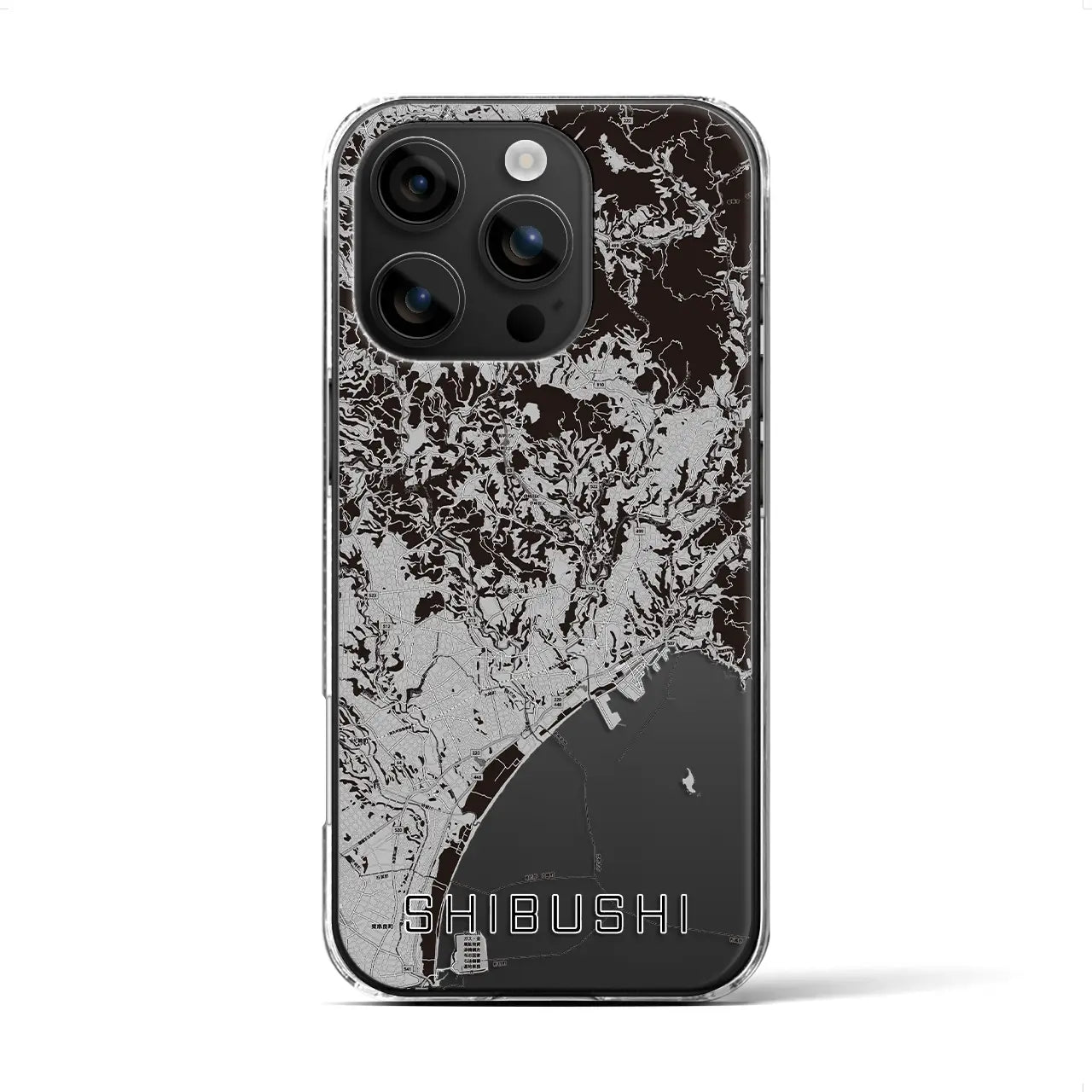 【志布志(鹿児島県)】地図柄iPhoneケース(クリアタイプ)