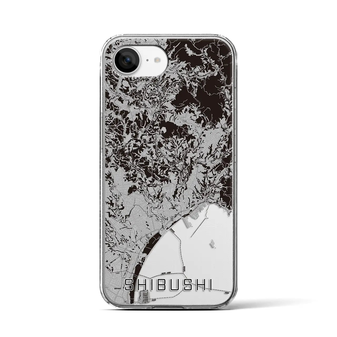 【志布志(鹿児島県)】地図柄iPhoneケース(クリアタイプ)