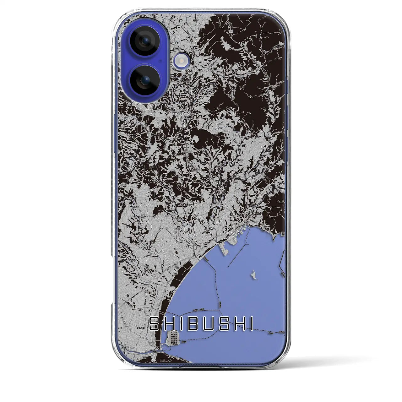 【志布志(鹿児島県)】地図柄iPhoneケース(クリアタイプ)