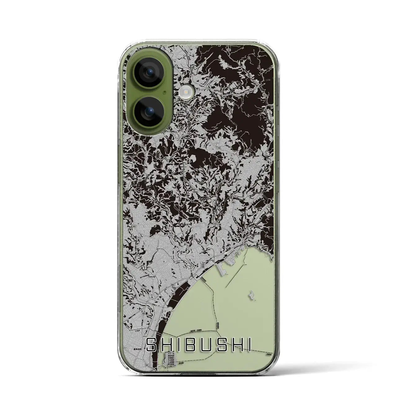 【志布志(鹿児島県)】地図柄iPhoneケース(クリアタイプ)