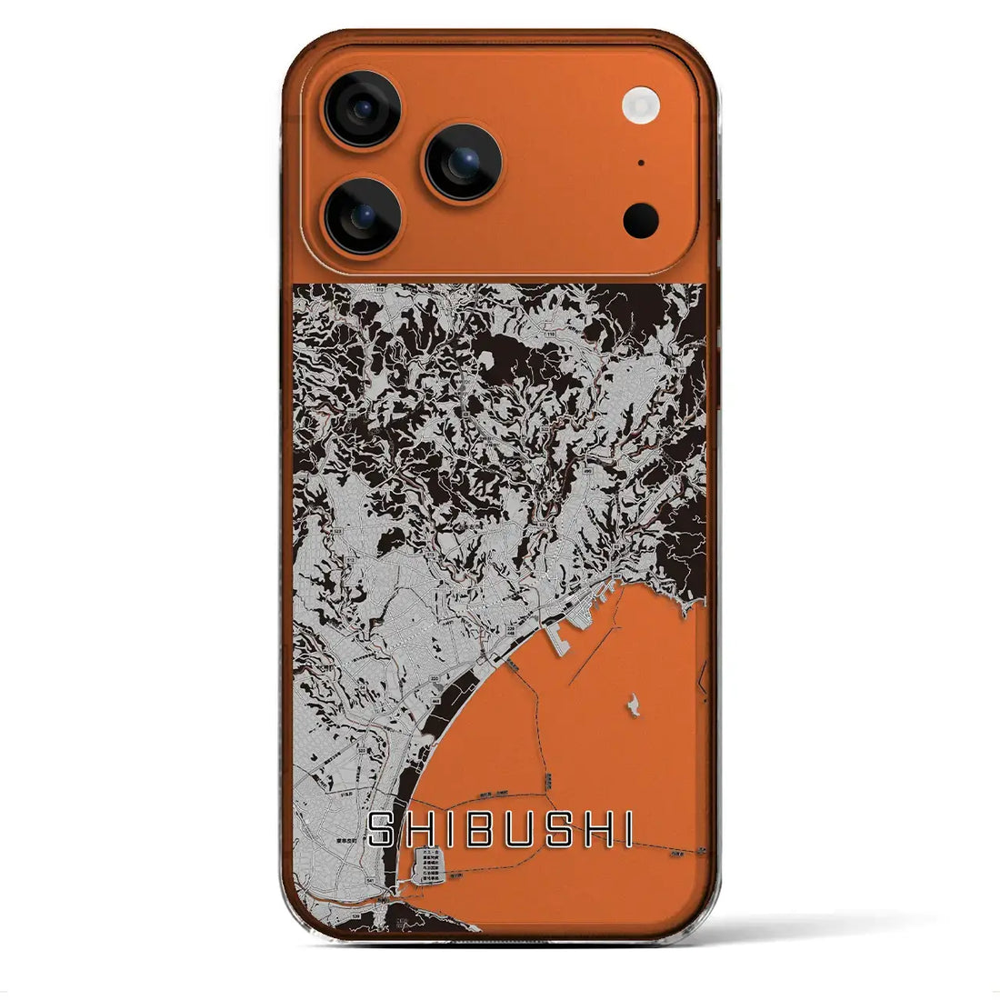 【志布志(鹿児島県)】地図柄iPhoneケース(クリアタイプ)