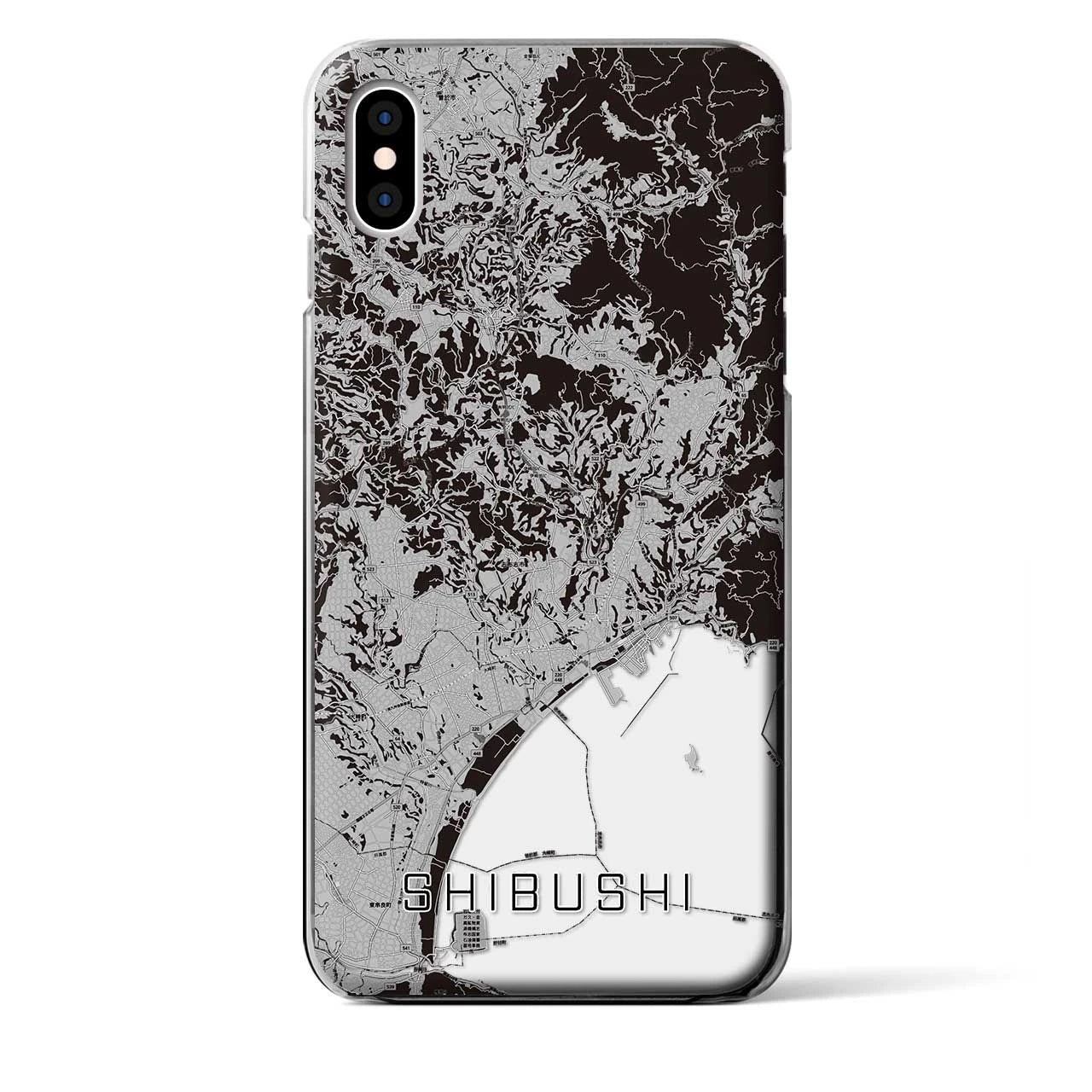 【志布志(鹿児島県)】地図柄iPhoneケース(クリアタイプ)