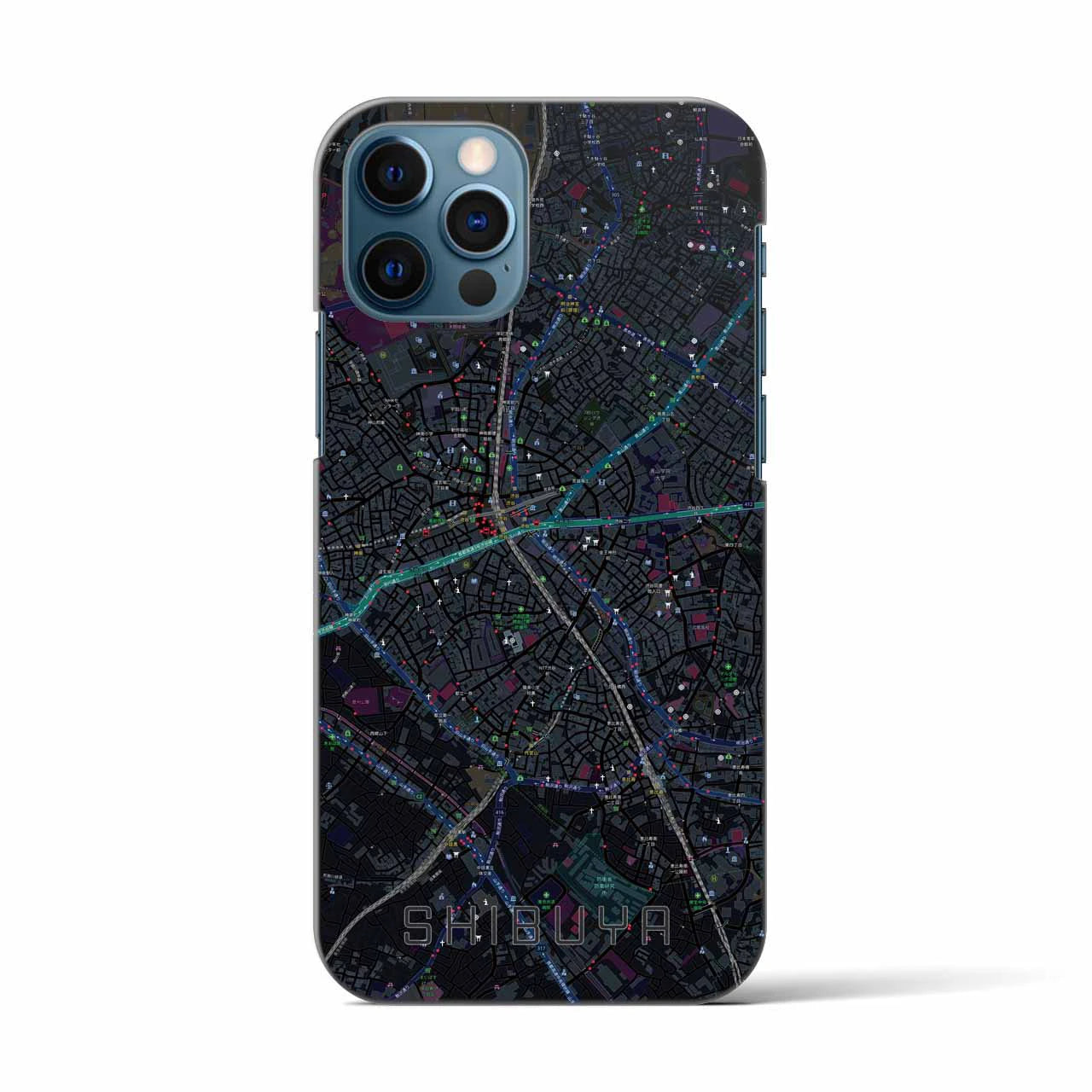 【渋谷(東京都)】地図柄iPhoneケース(バックカバータイプ)