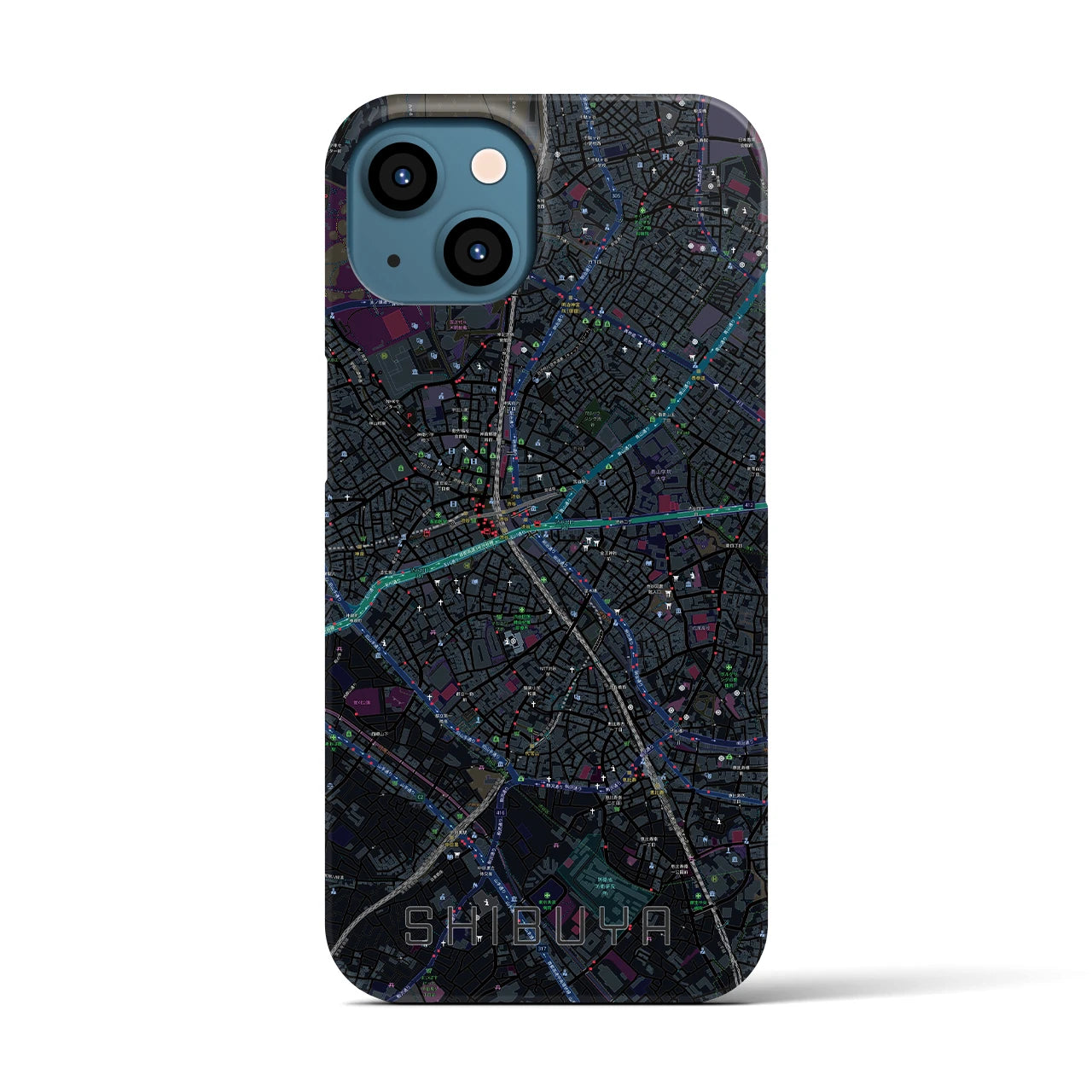 【渋谷(東京都)】地図柄iPhoneケース(バックカバータイプ)