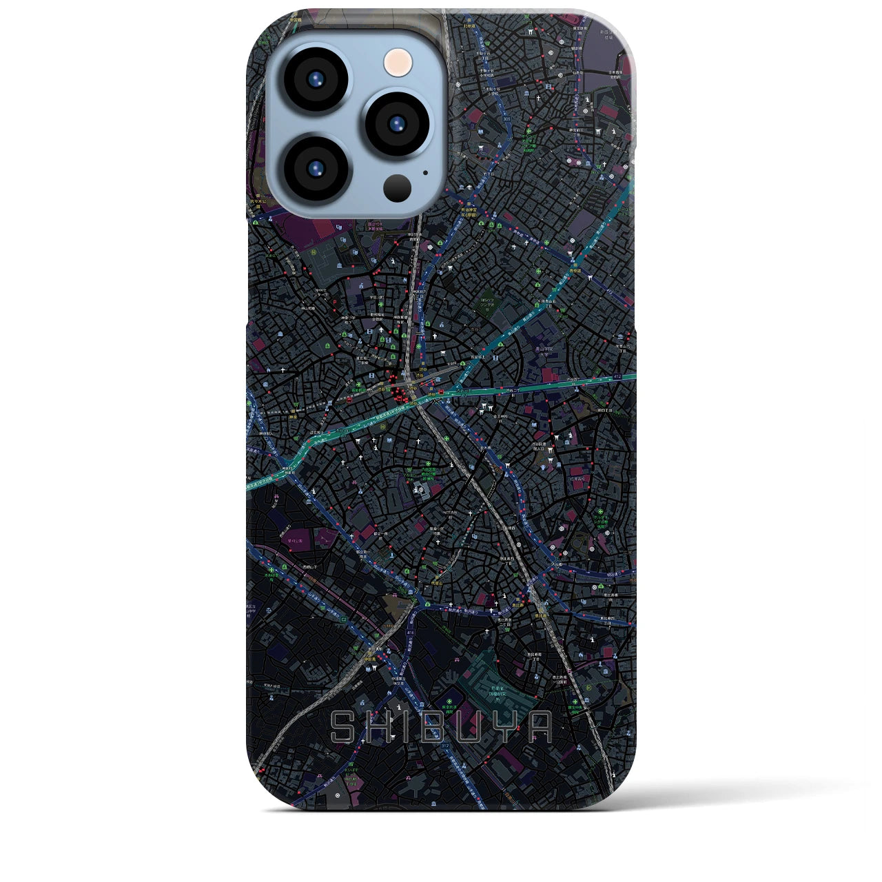 【渋谷(東京都)】地図柄iPhoneケース(バックカバータイプ)