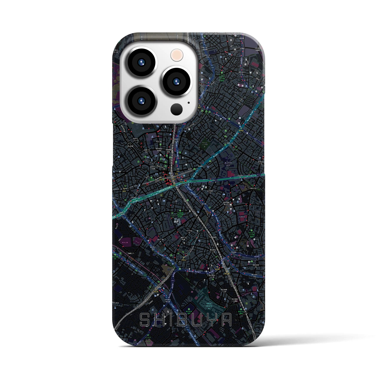【渋谷(東京都)】地図柄iPhoneケース(バックカバータイプ)