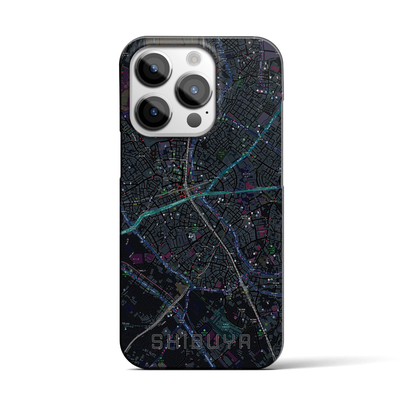【渋谷(東京都)】地図柄iPhoneケース(バックカバータイプ)