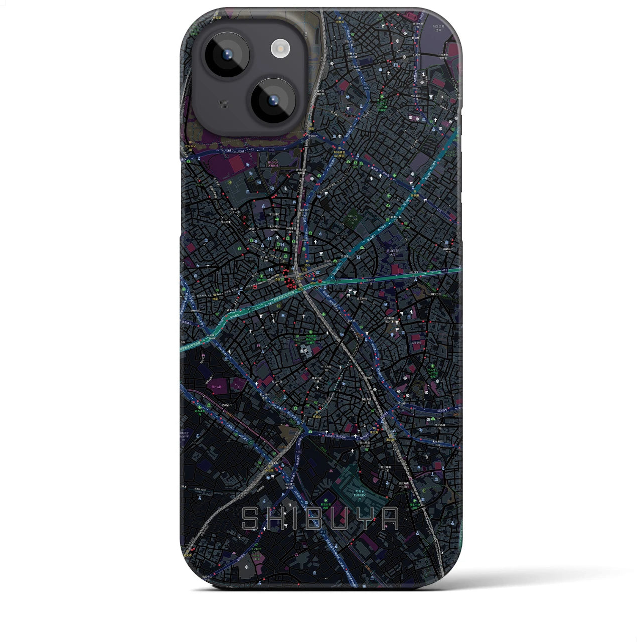 【渋谷(東京都)】地図柄iPhoneケース(バックカバータイプ)